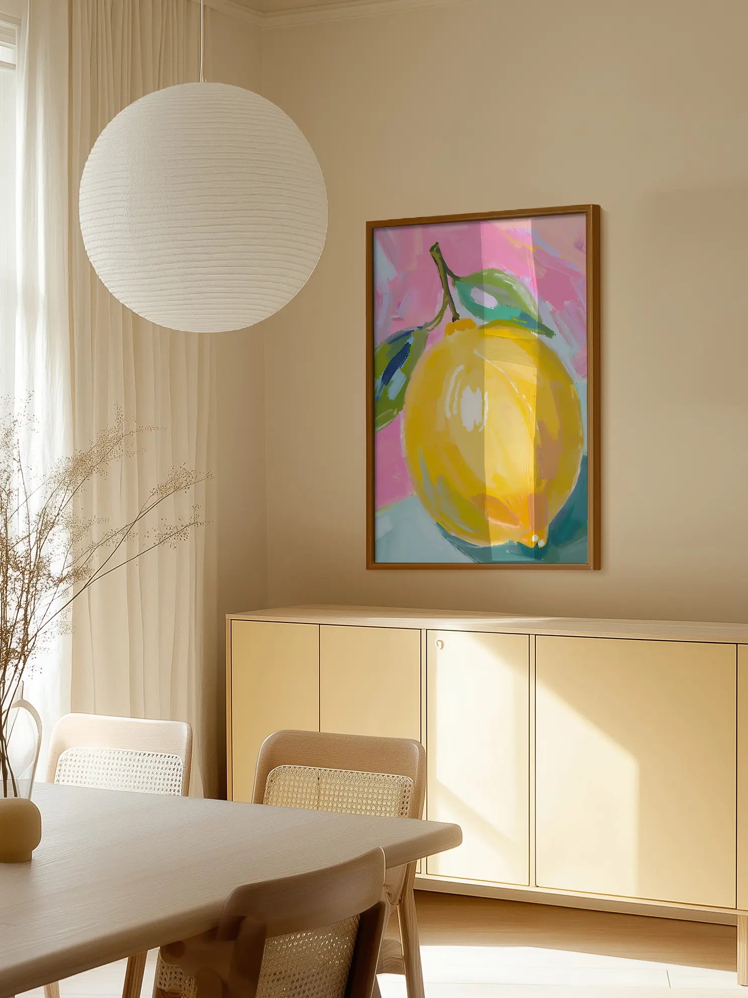 Whole Lemon Painting Poster