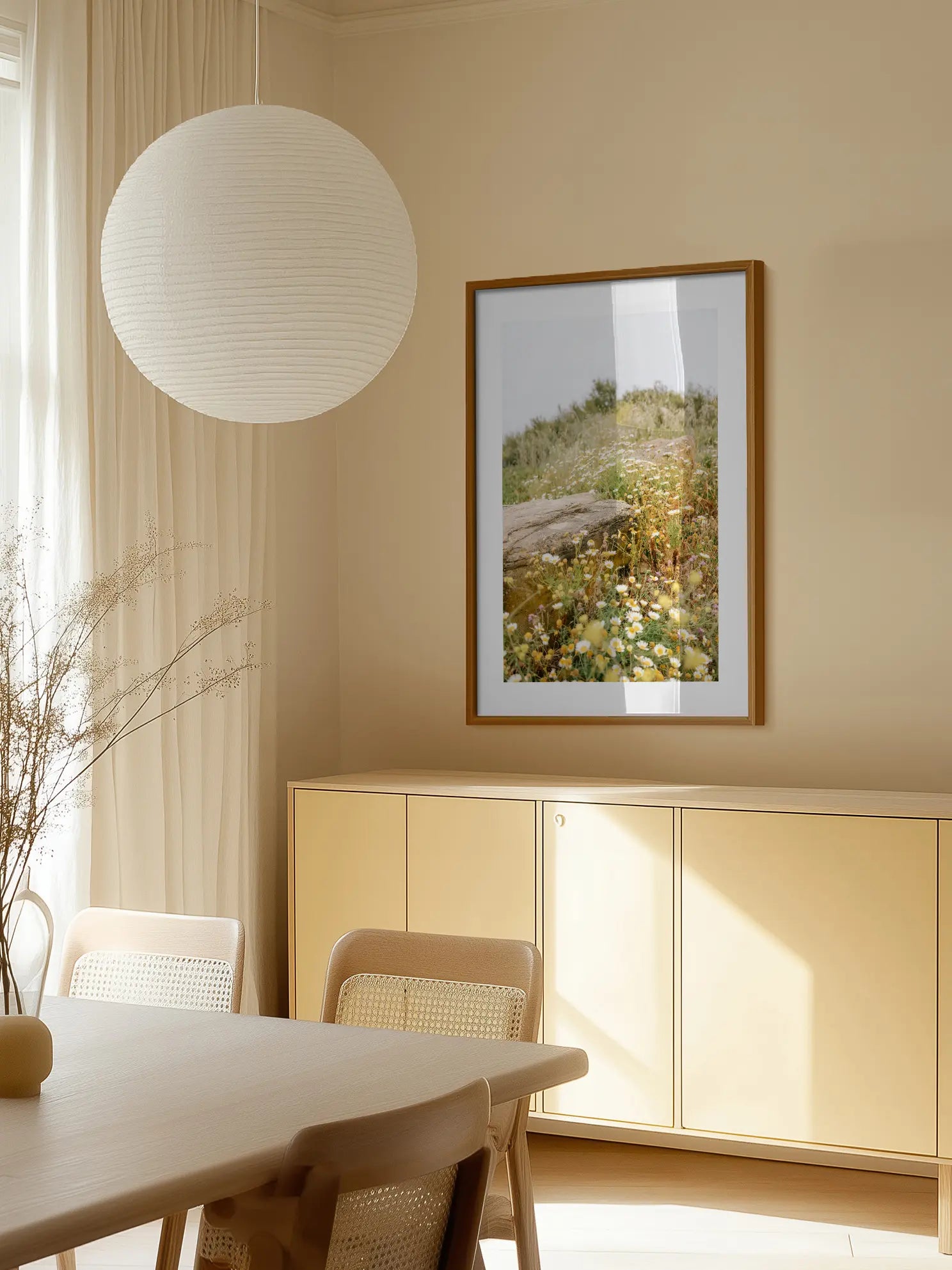 Wildflower Field Landscape Poster