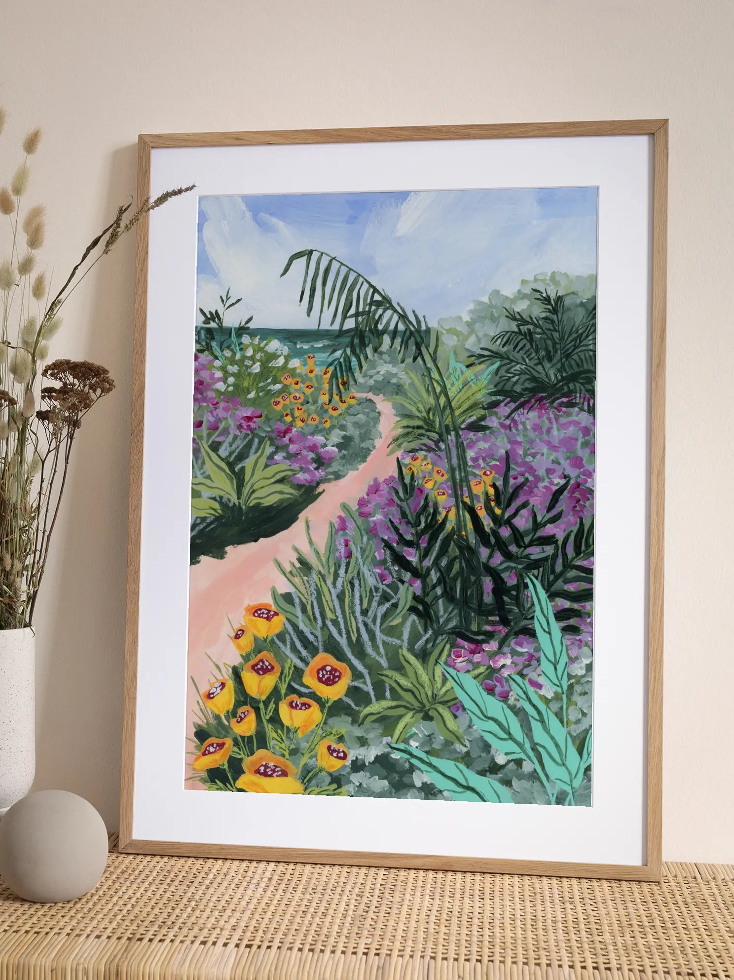Wildflower Field Path Poster