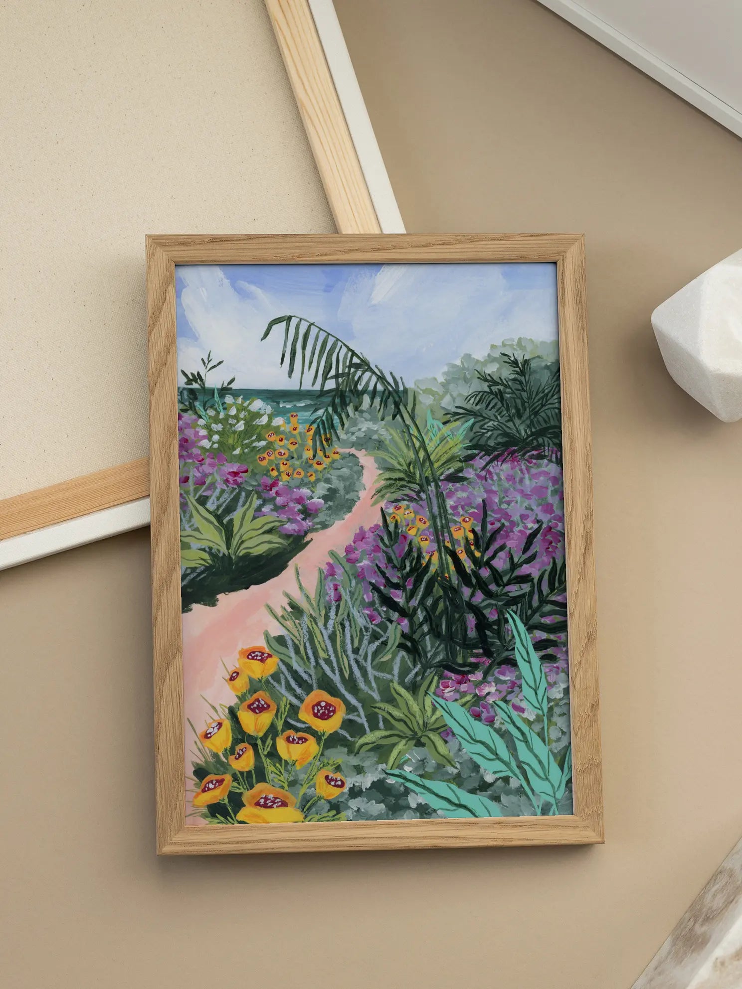 Wildflower Field Path Poster