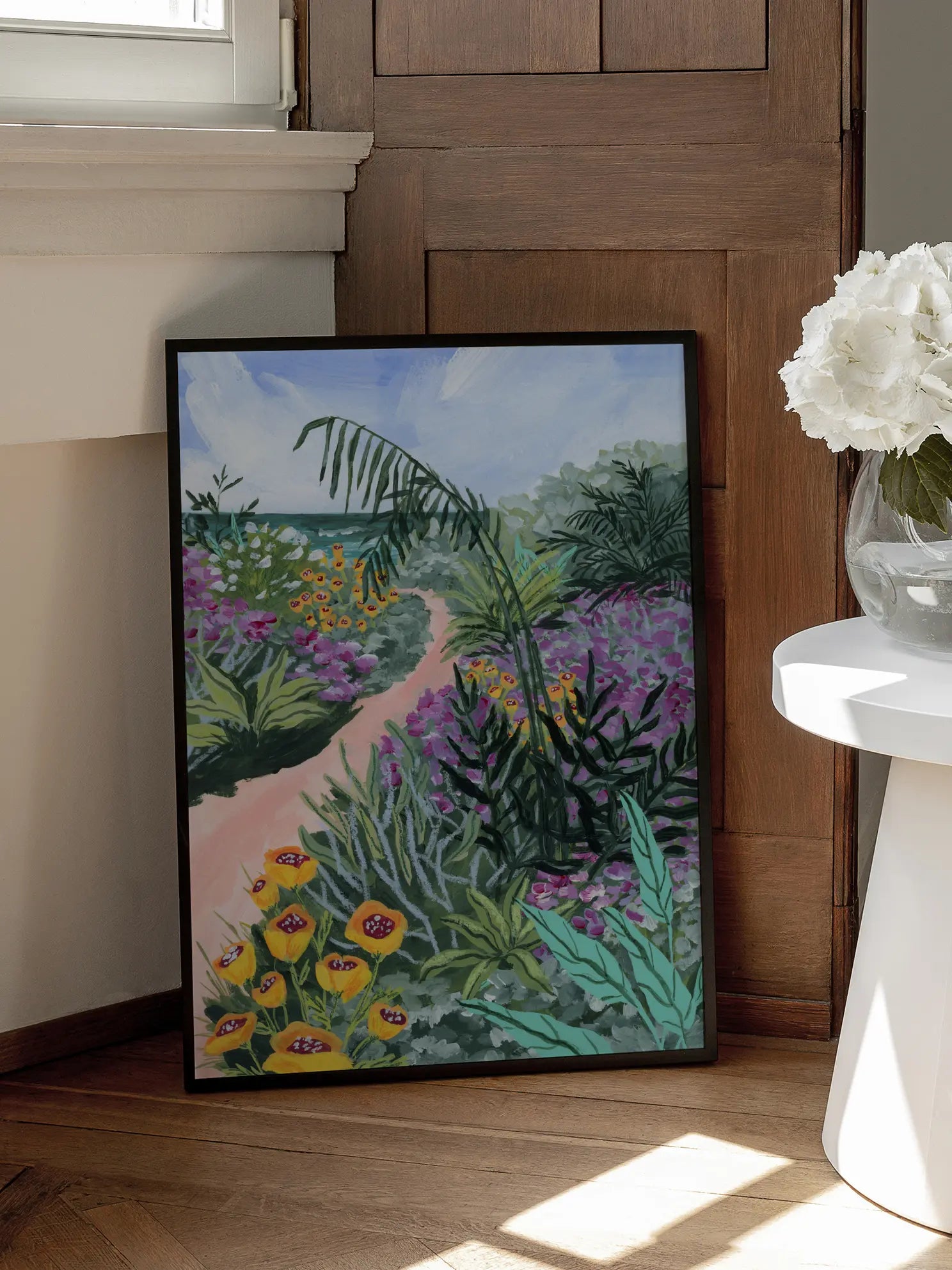 Wildflower Field Path Poster