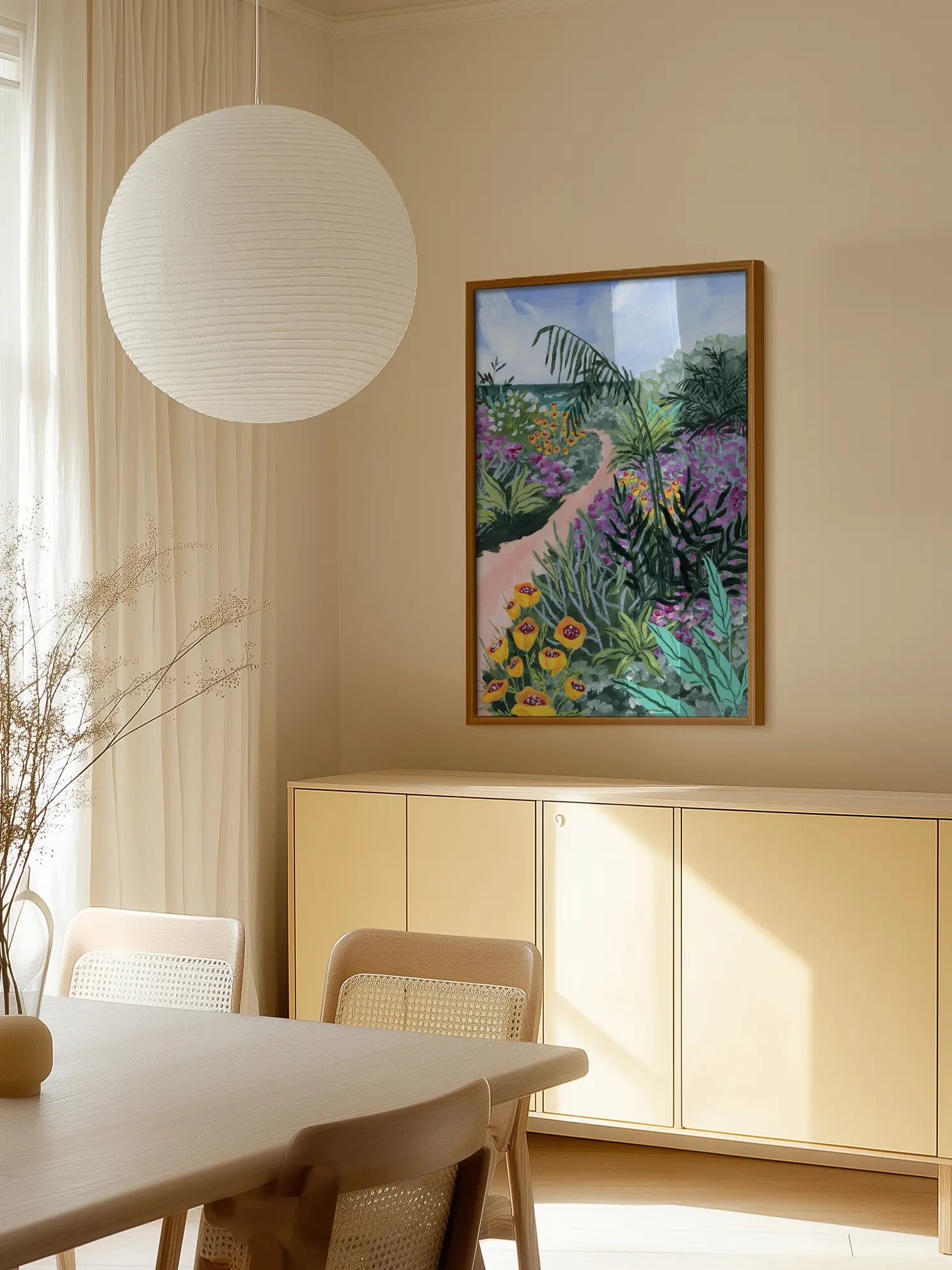 Wildflower Field Path Poster