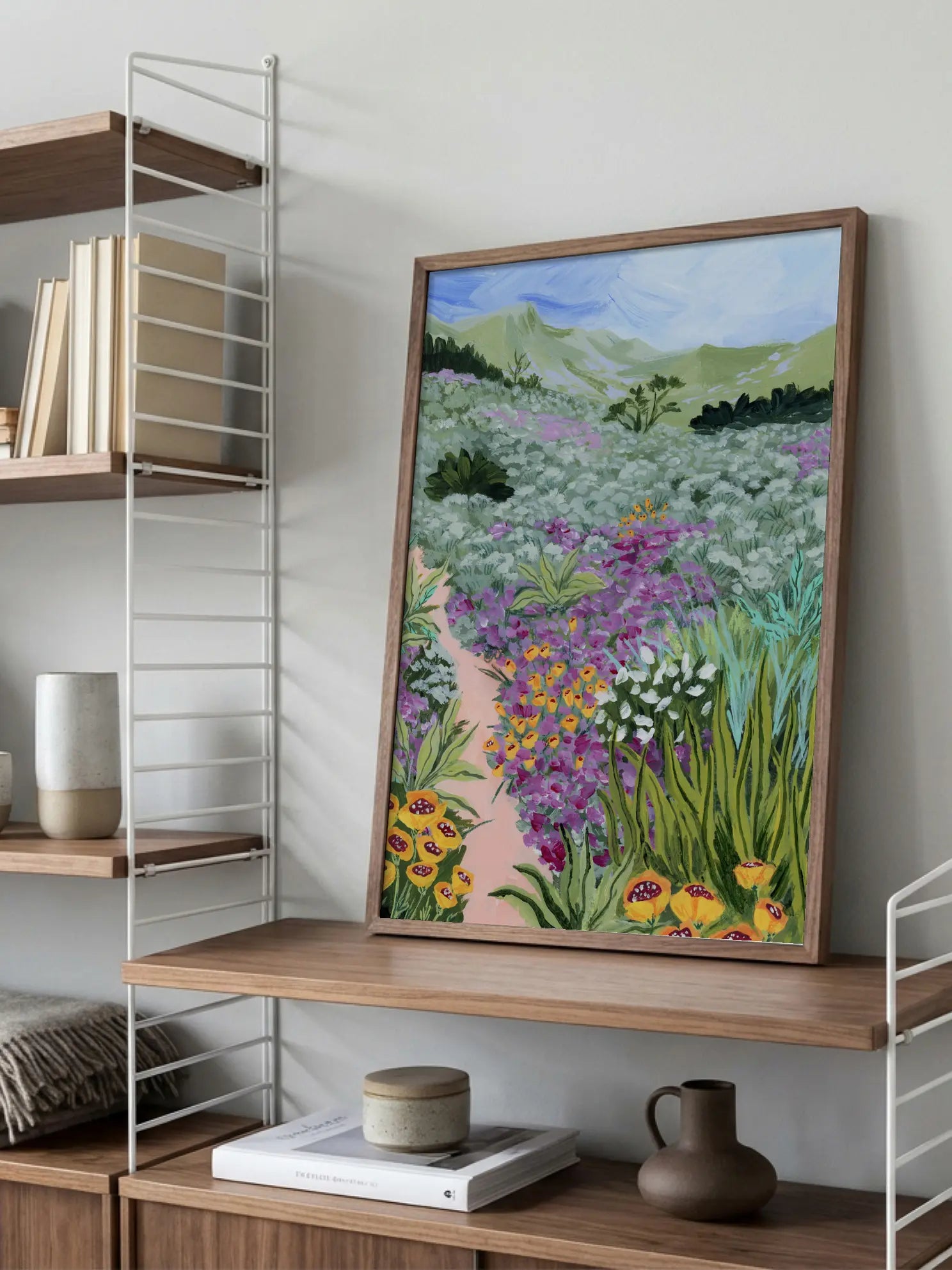 Wildflower Field Path 2 Poster