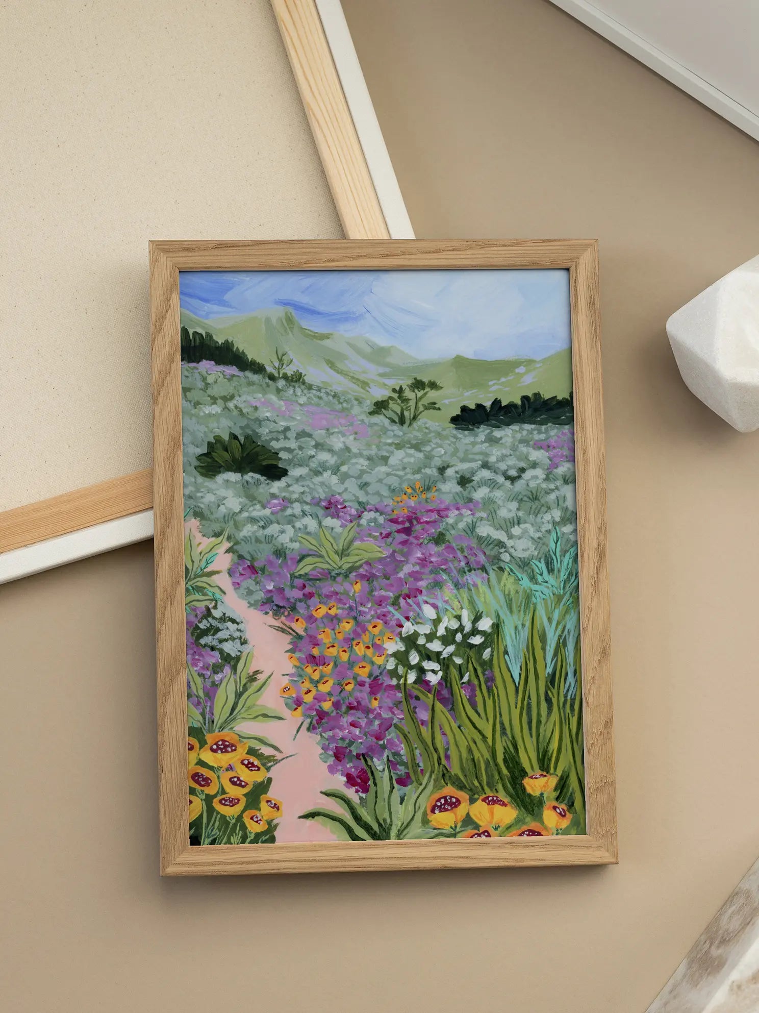 Wildflower Field Path 2 Poster