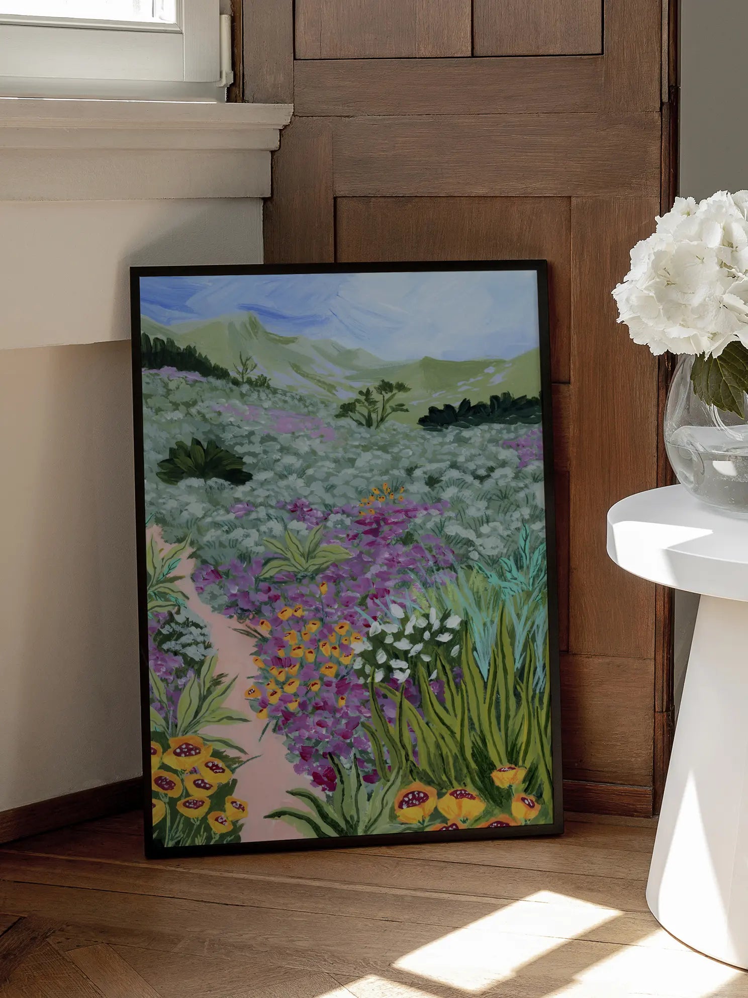 Wildflower Field Path 2 Poster