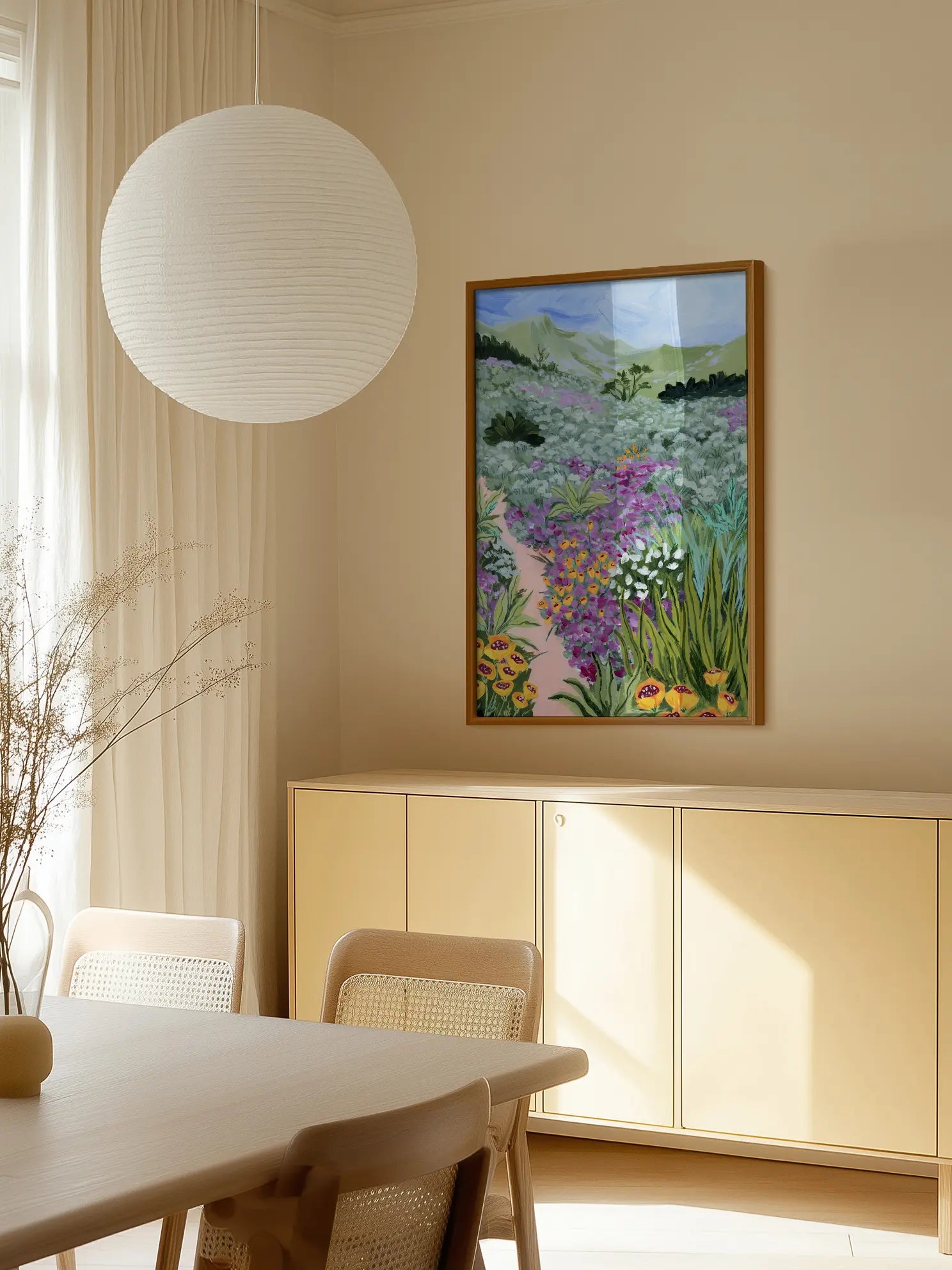 Wildflower Field Path 2 Poster