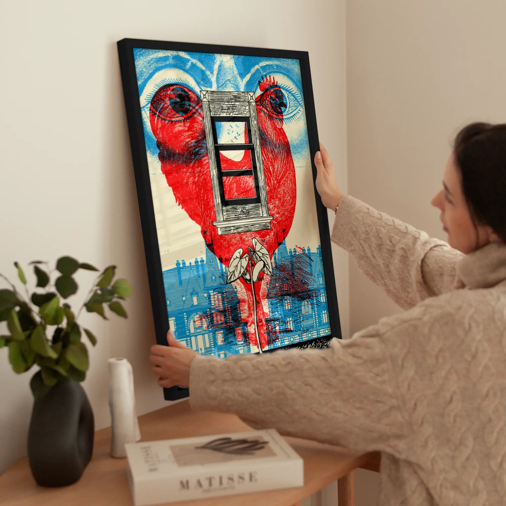 Window to the Heart wird aufgehängt