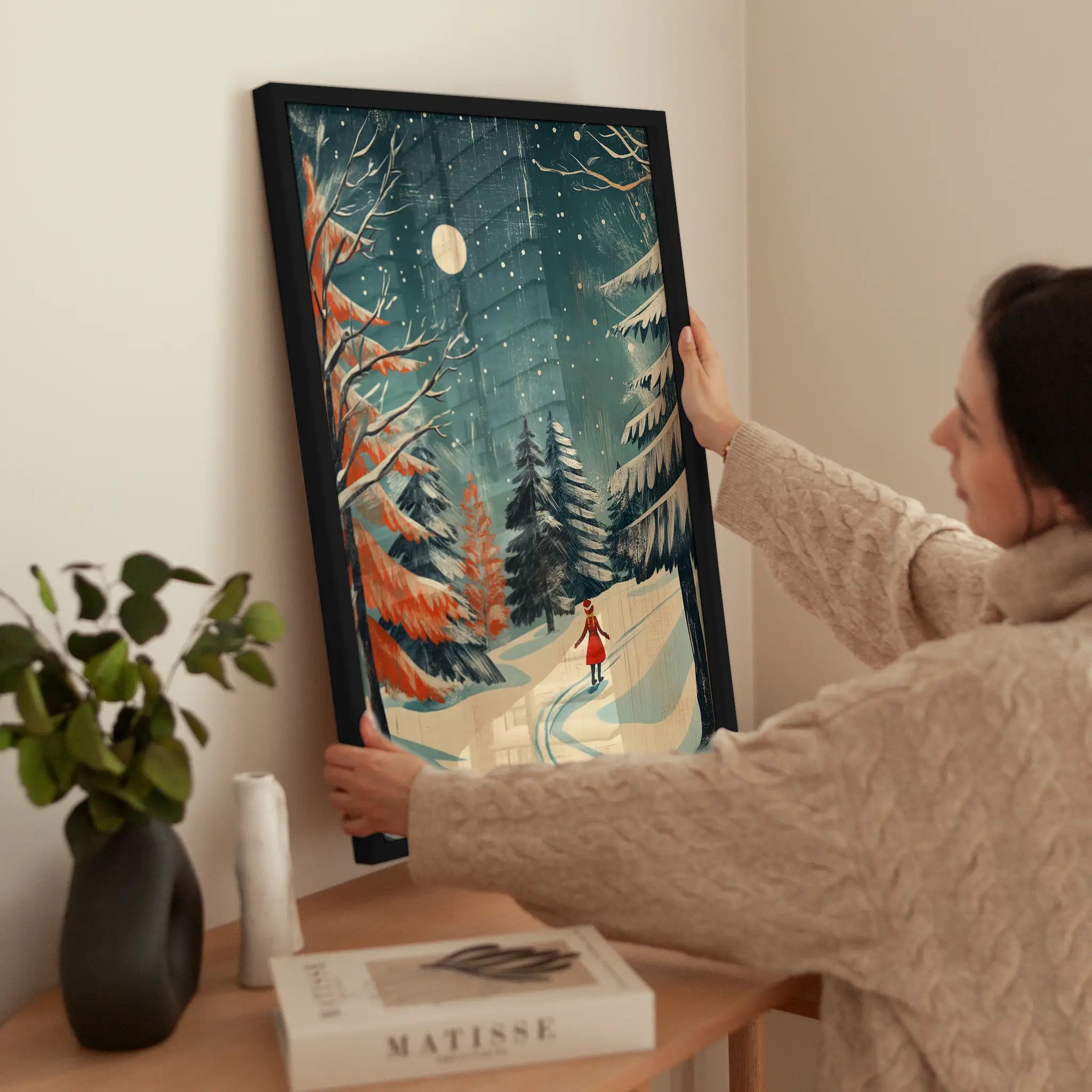 Winter Night Stroll wird aufgehängt