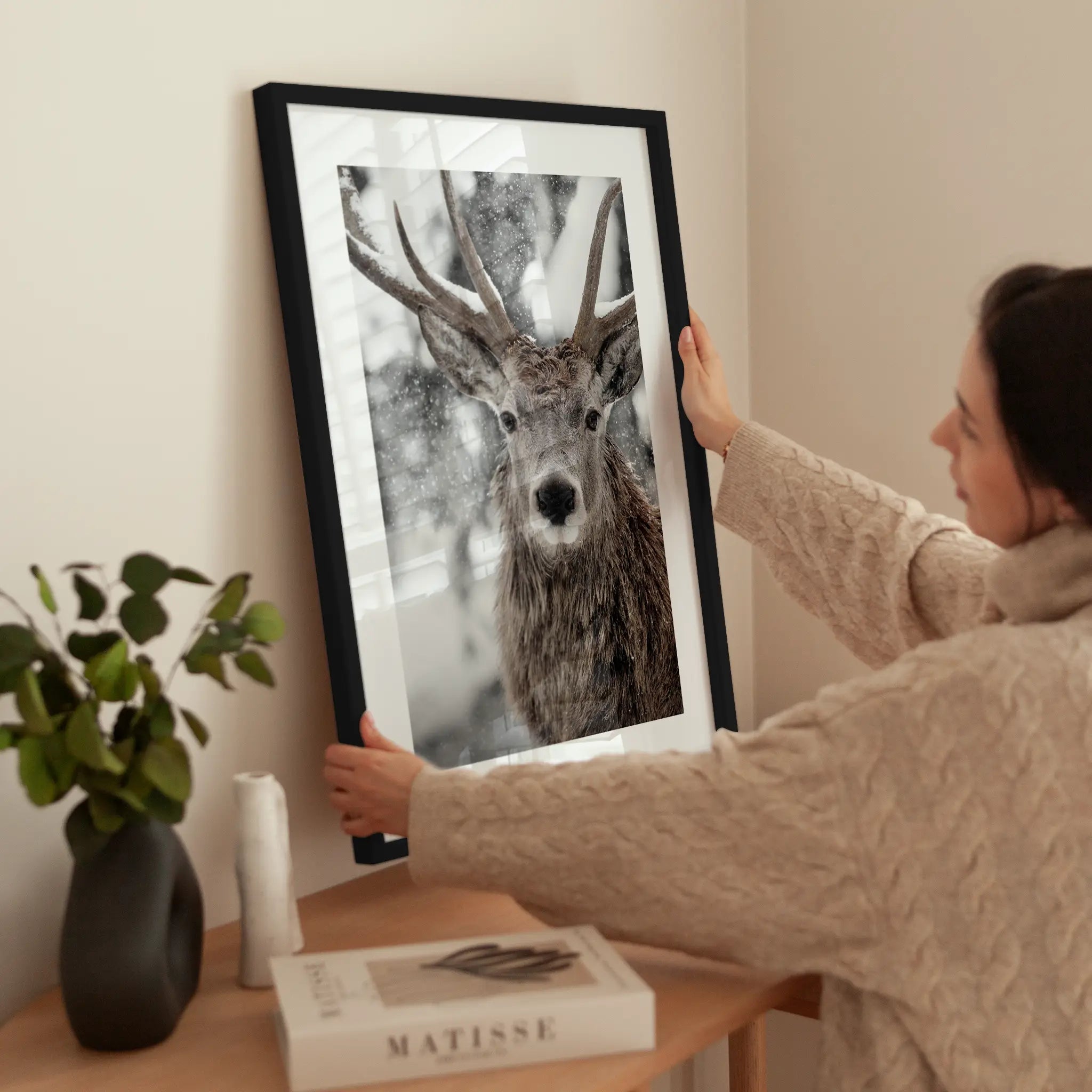 Winter Stag wird aufgehängt