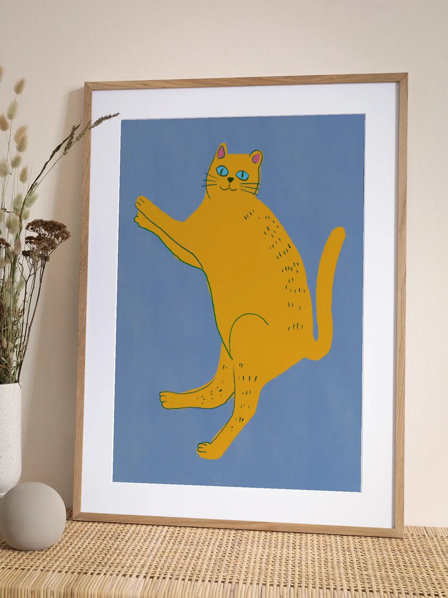 Yellow Cat Poster