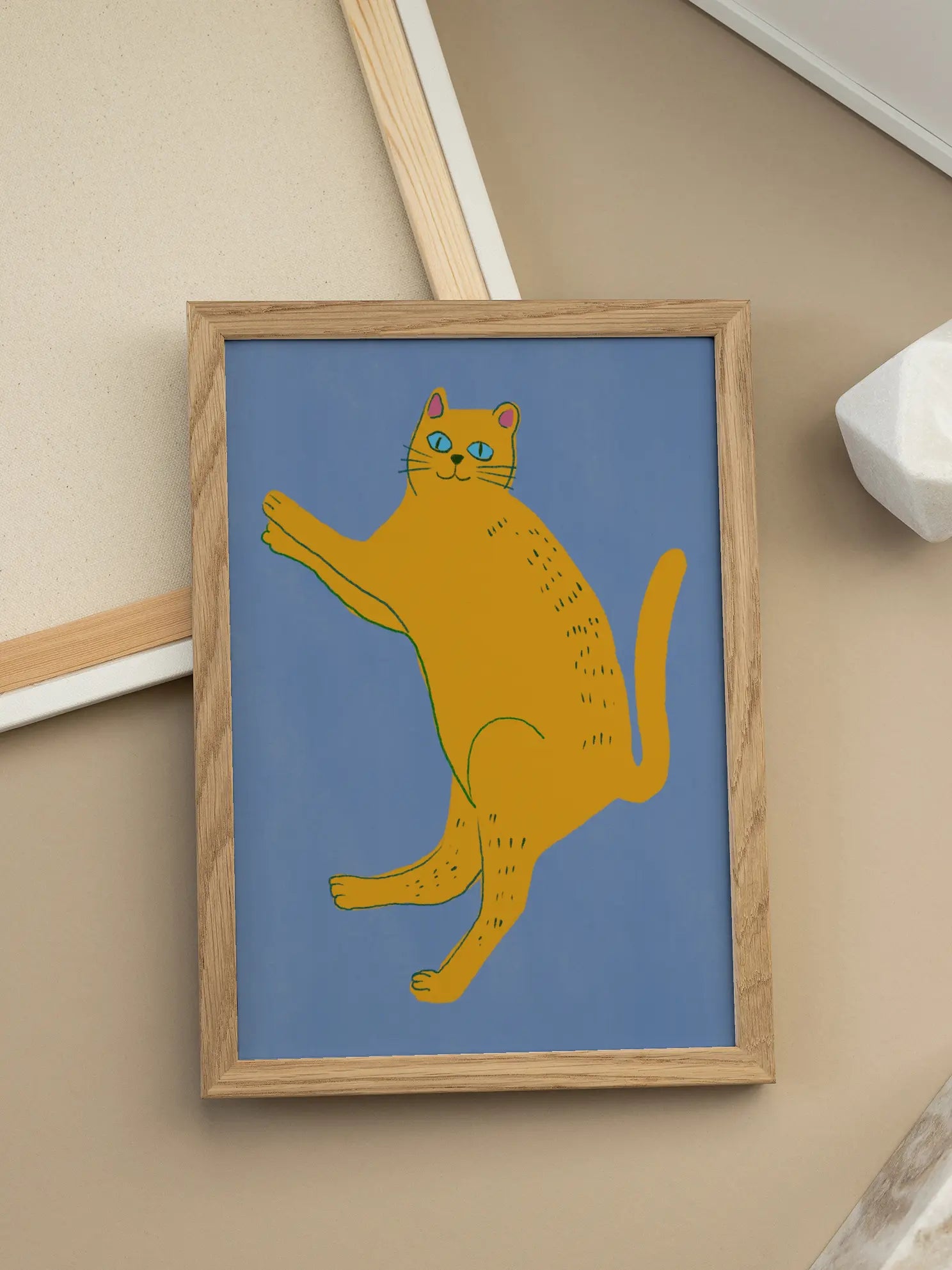 Yellow Cat Poster