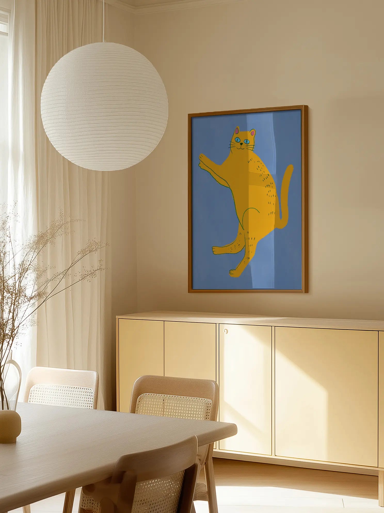 Yellow Cat Poster