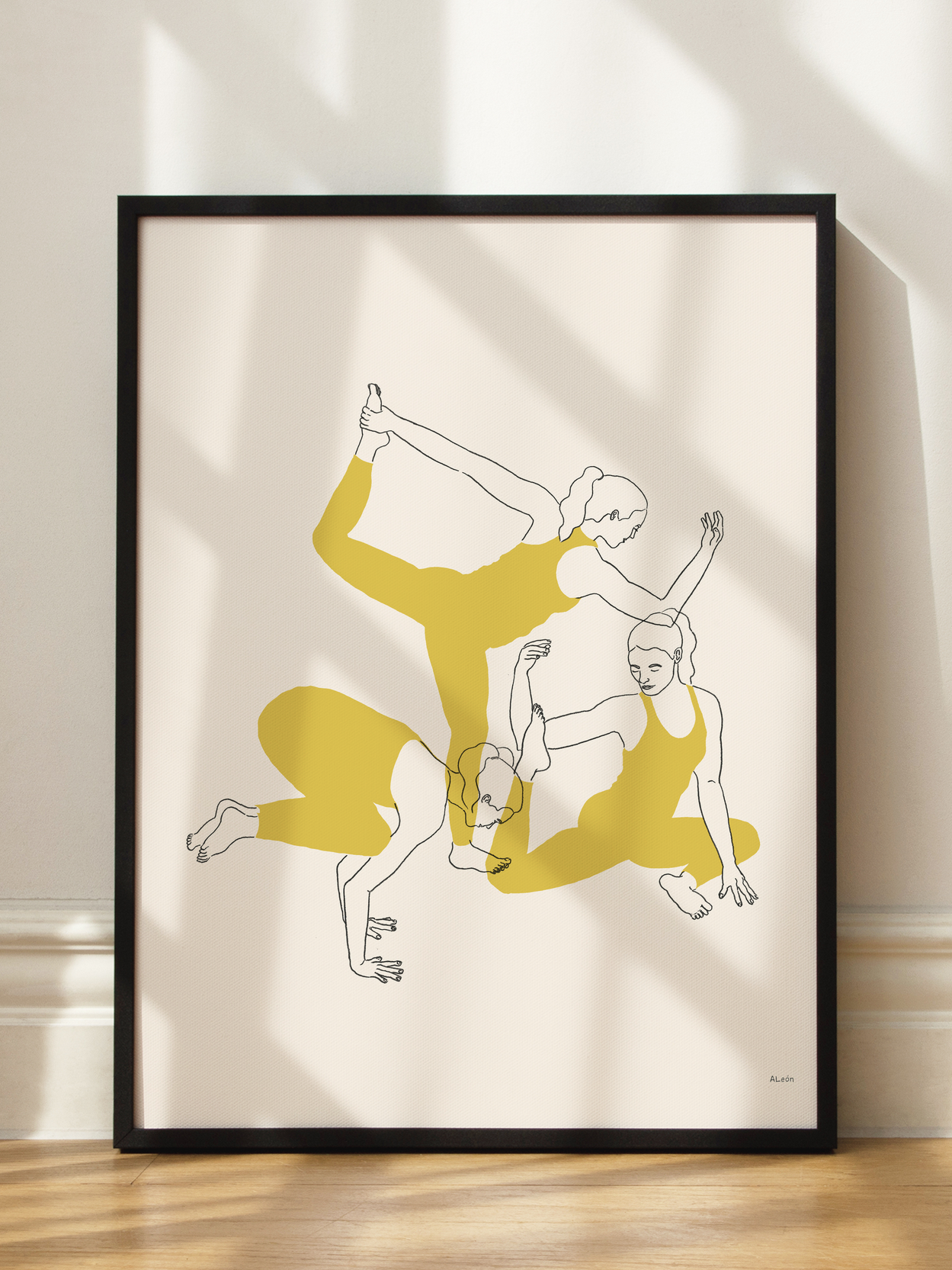 Yellow Yoga Poster