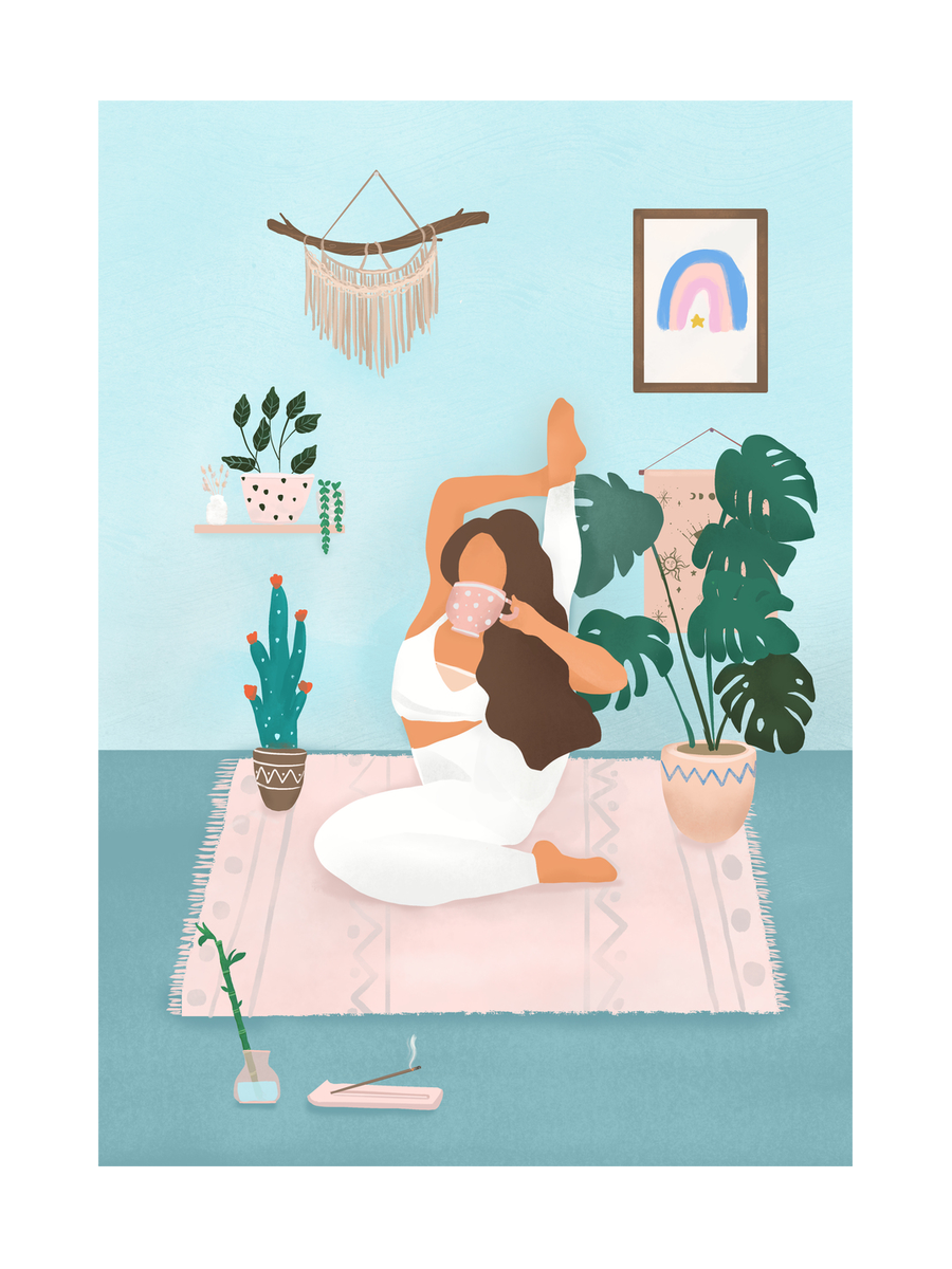 Yoga and Coffee Poster
