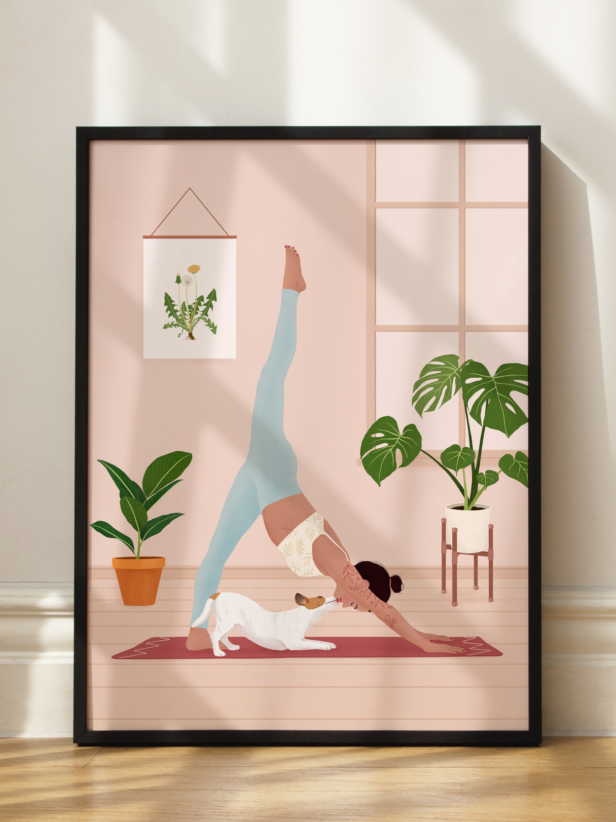 Yoga with Dog Poster