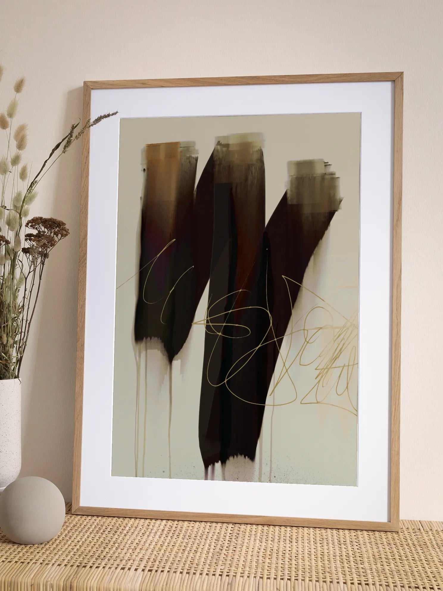 Abstract Art Strokes Poster