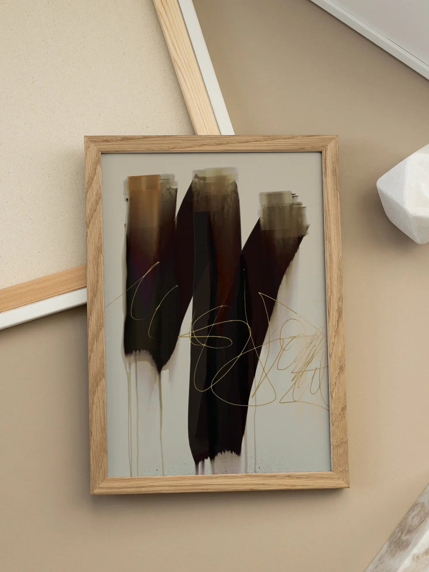 Abstract Art Strokes Poster