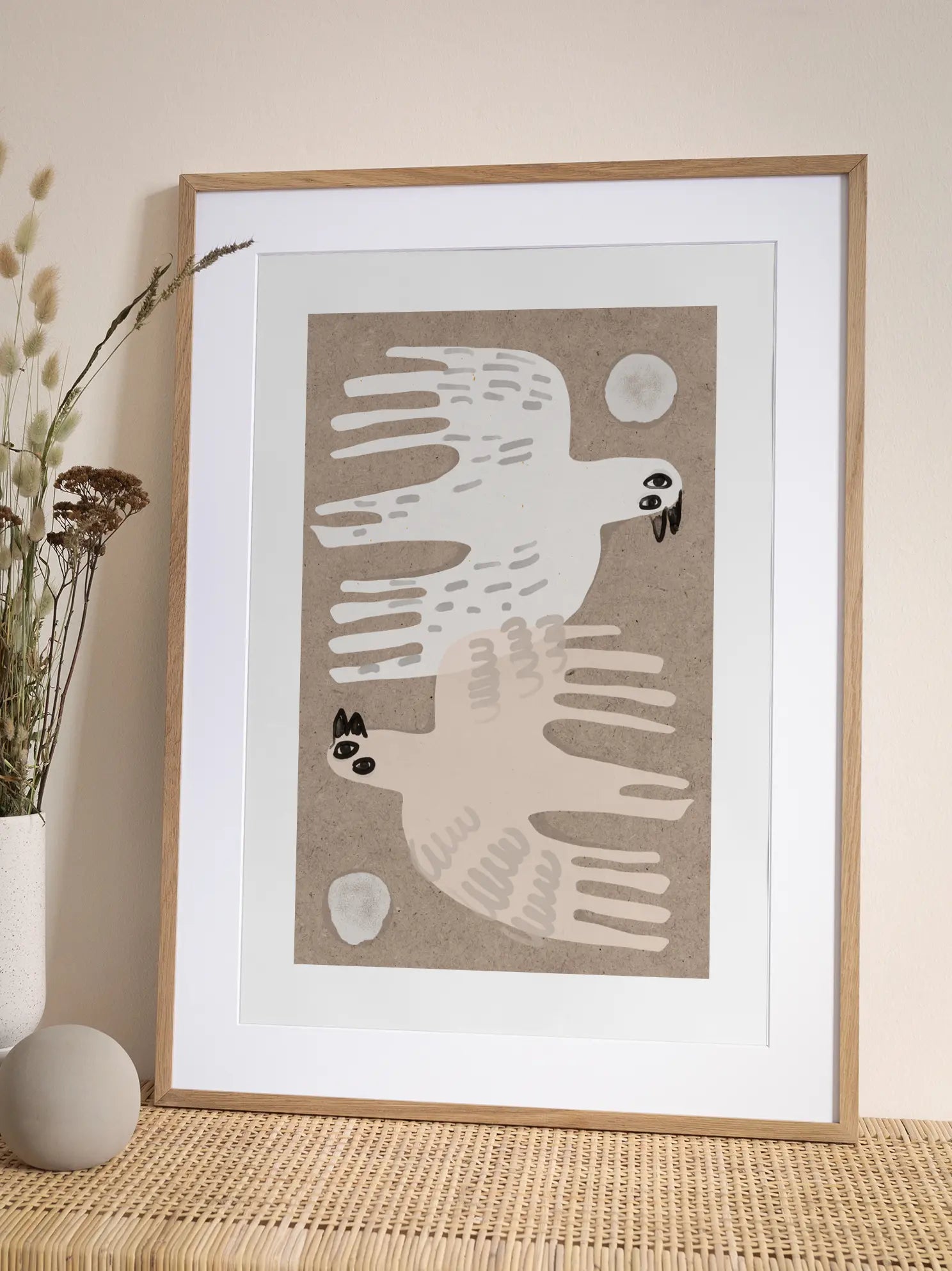Abstract Bird Symmetry Poster