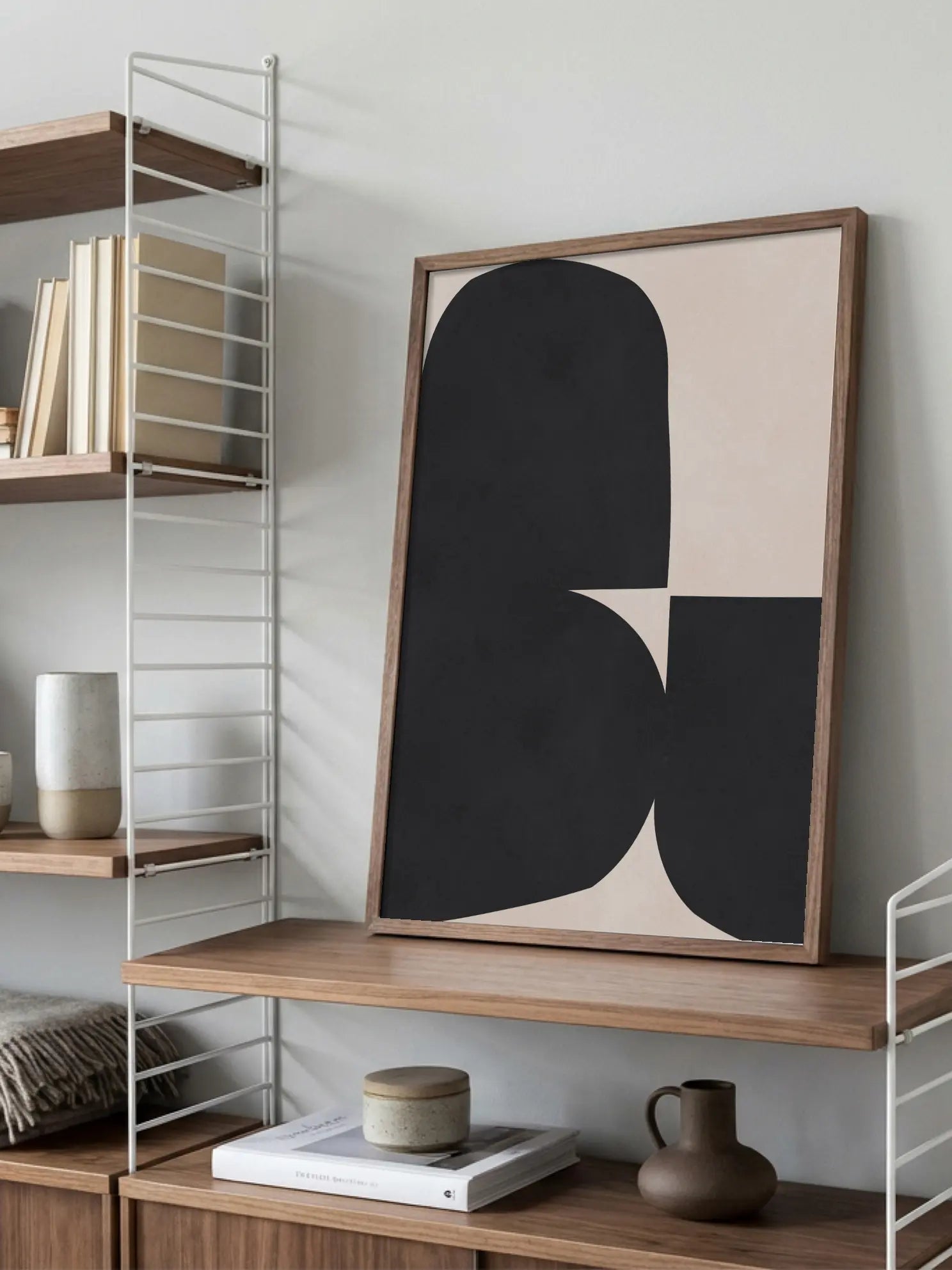 Abstract Black Shapes Poster