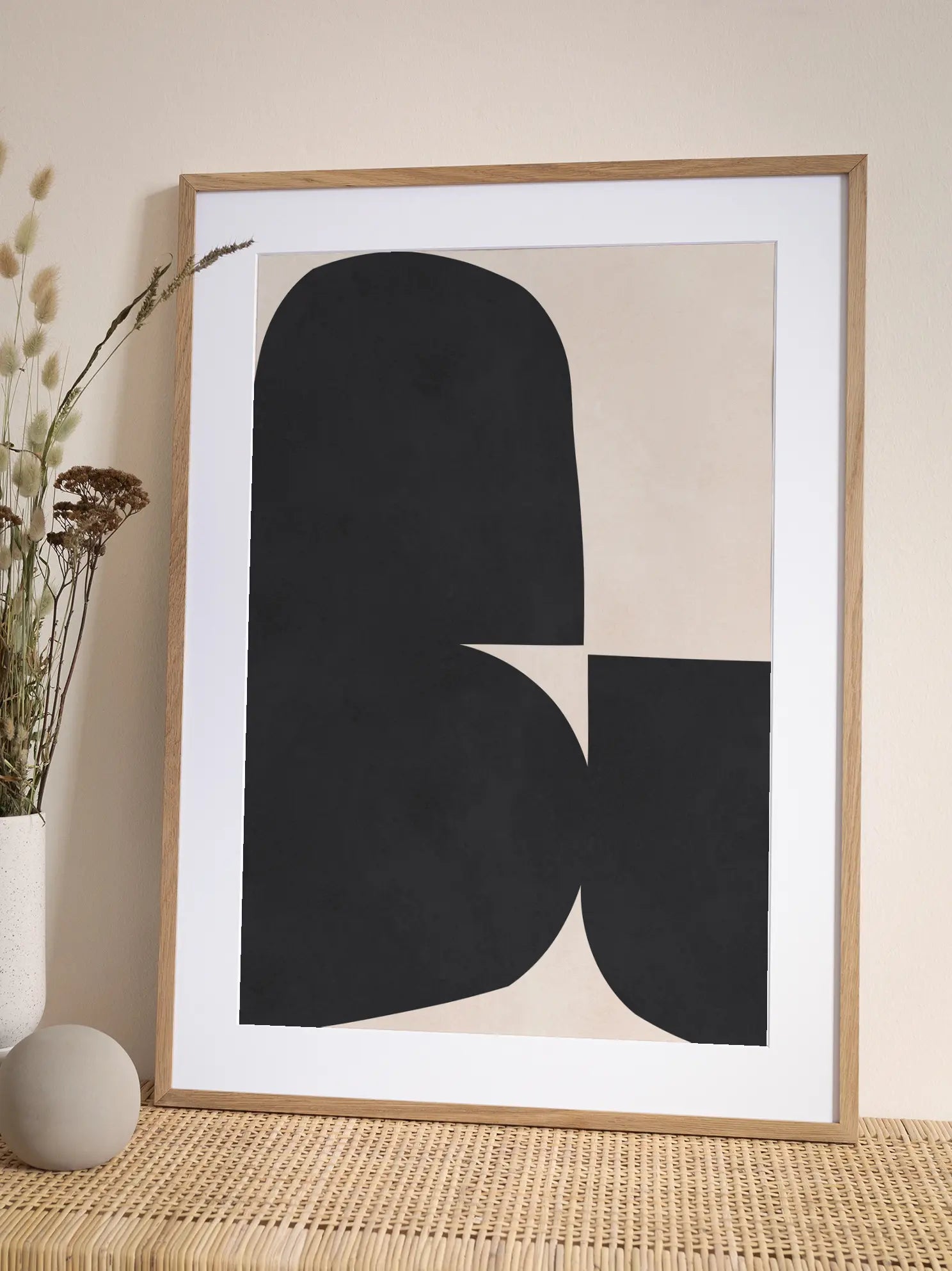 Abstract Black Shapes Poster