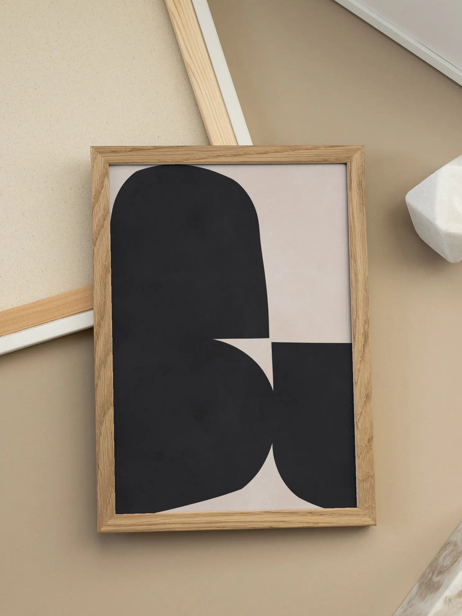 Abstract Black Shapes Poster