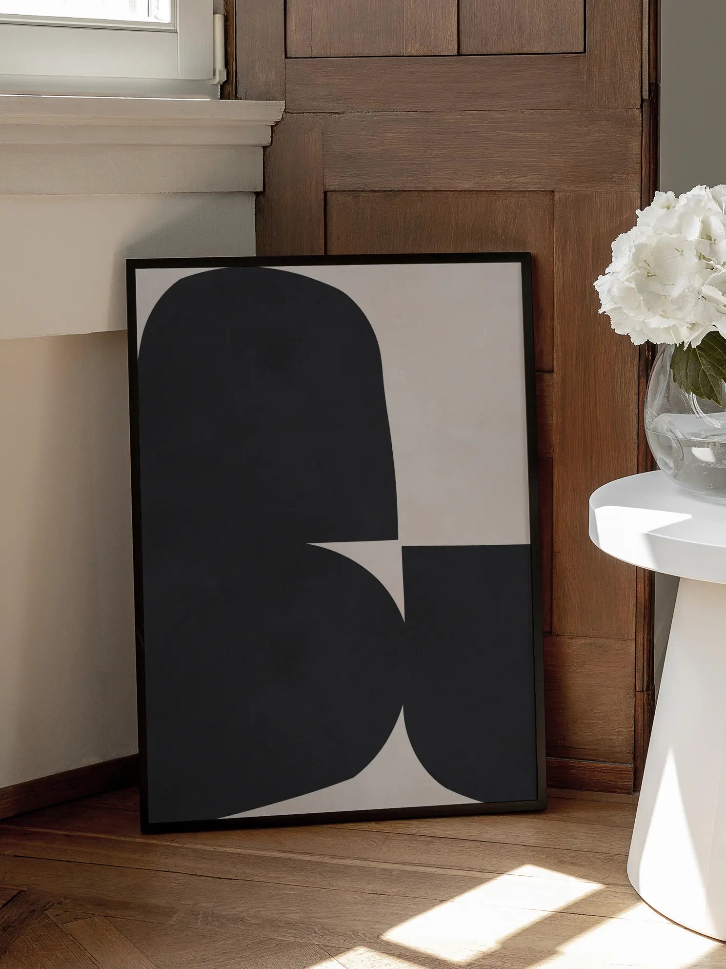 Abstract Black Shapes Poster