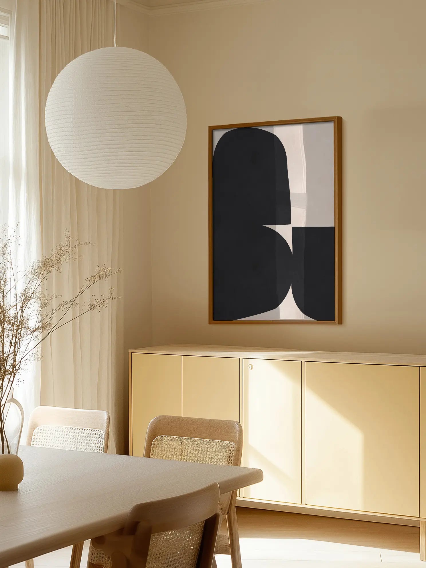 Abstract Black Shapes Poster