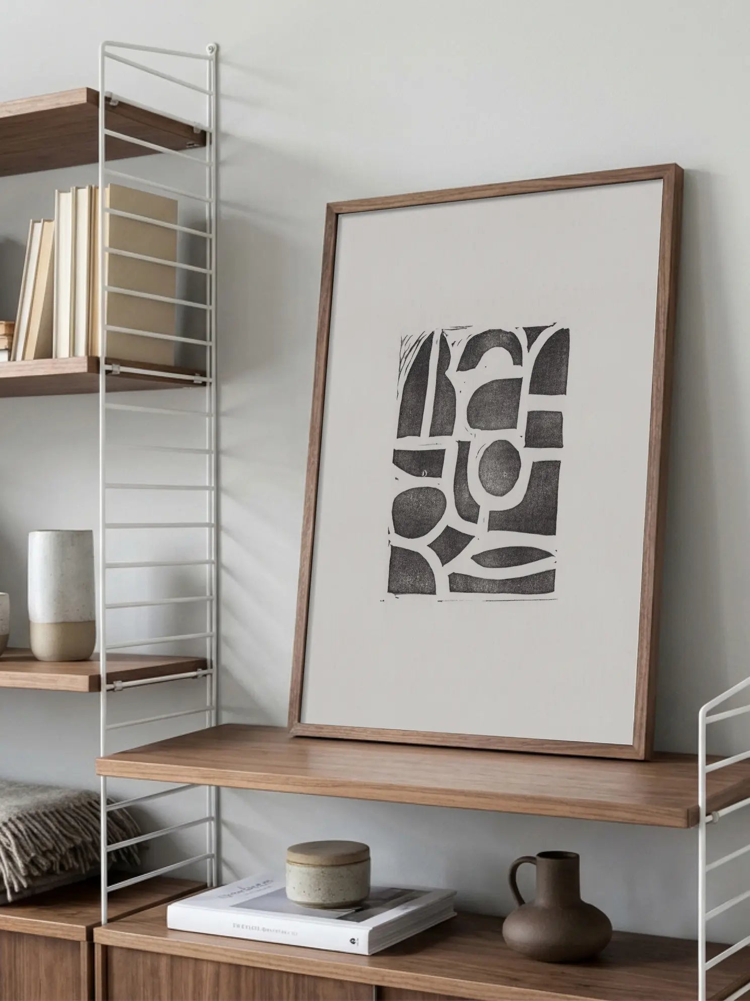 Abstract Block Print Poster
