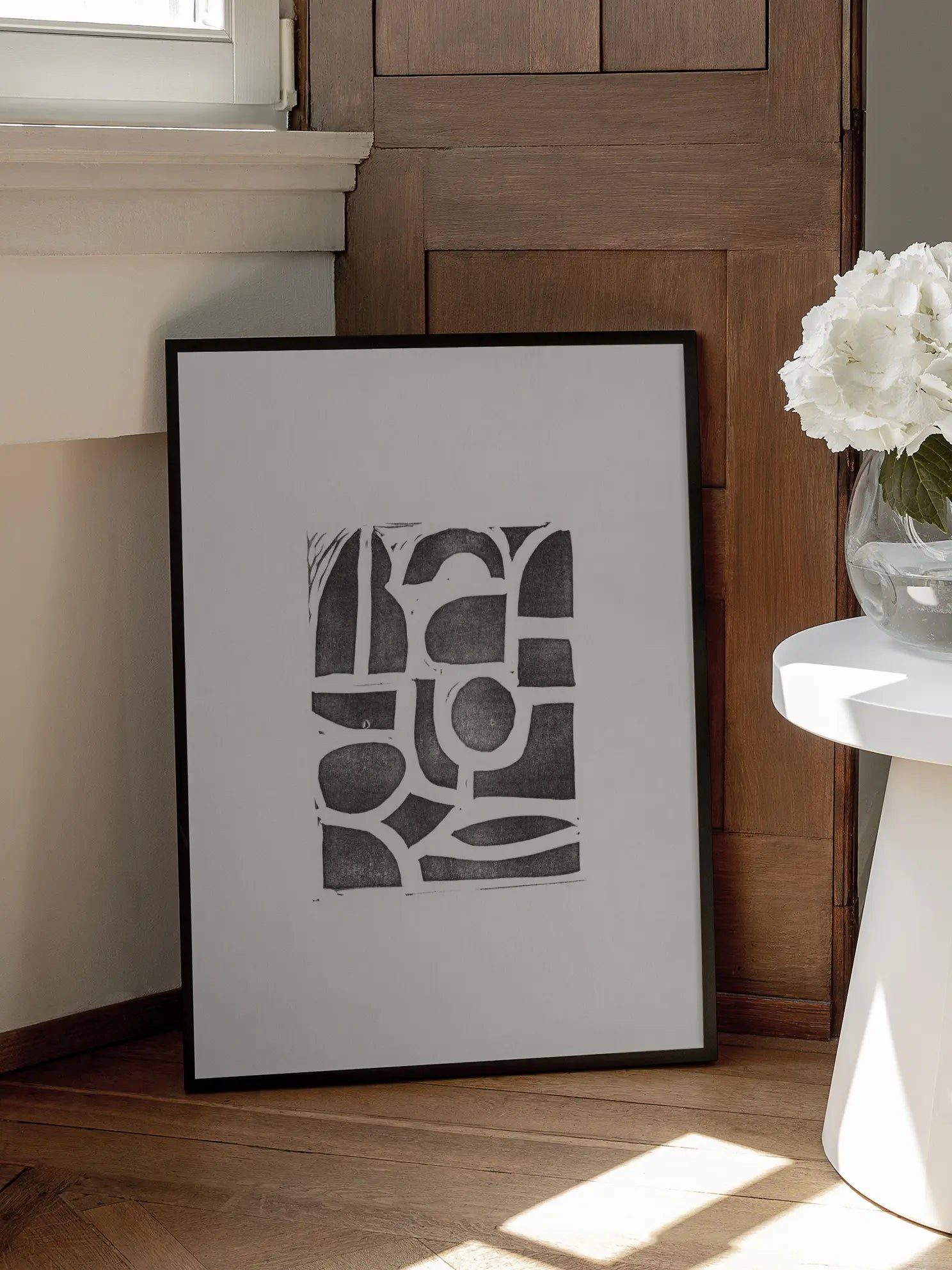 Abstract Block Print Poster