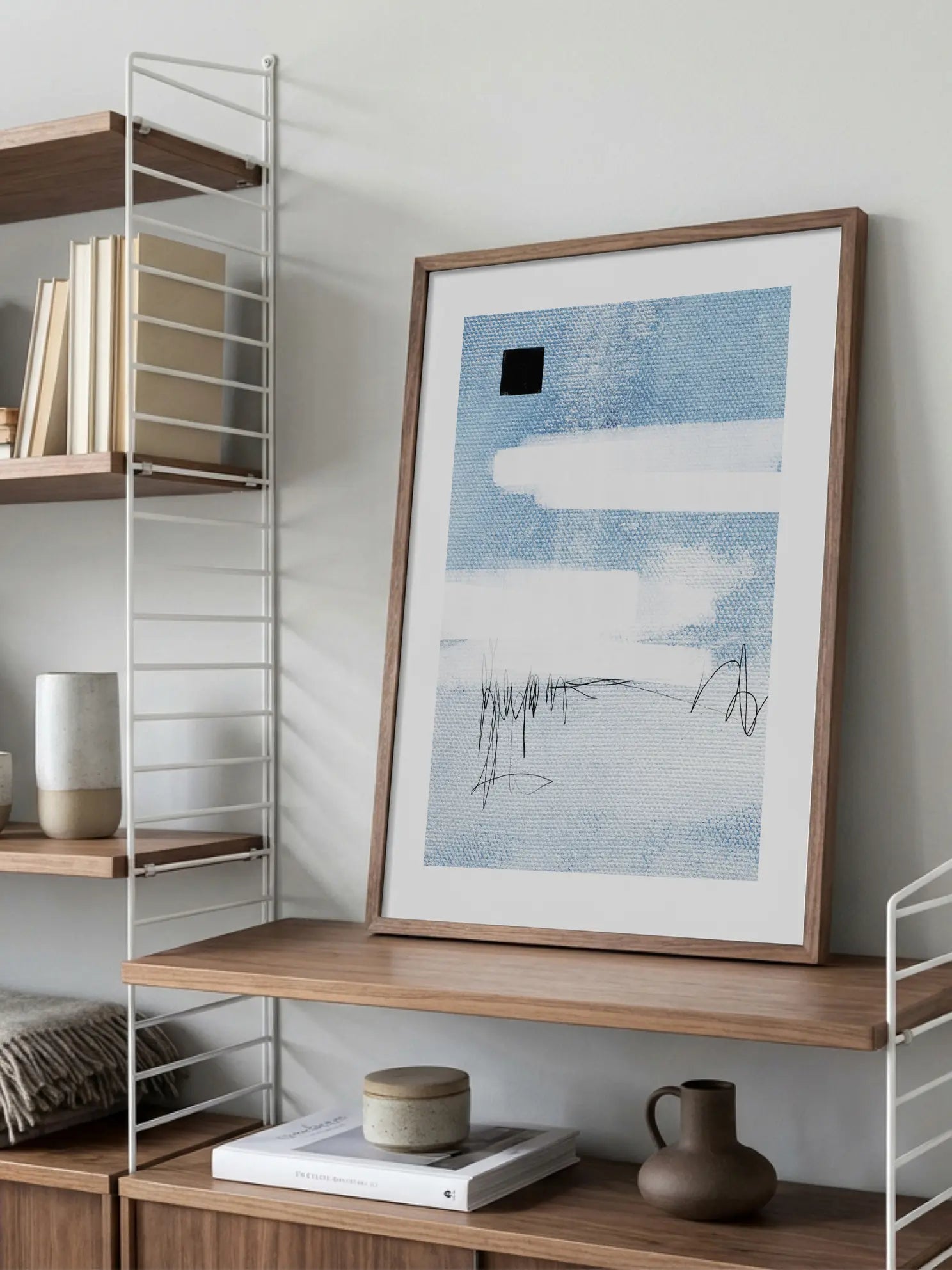 Abstract Blue Painting Poster