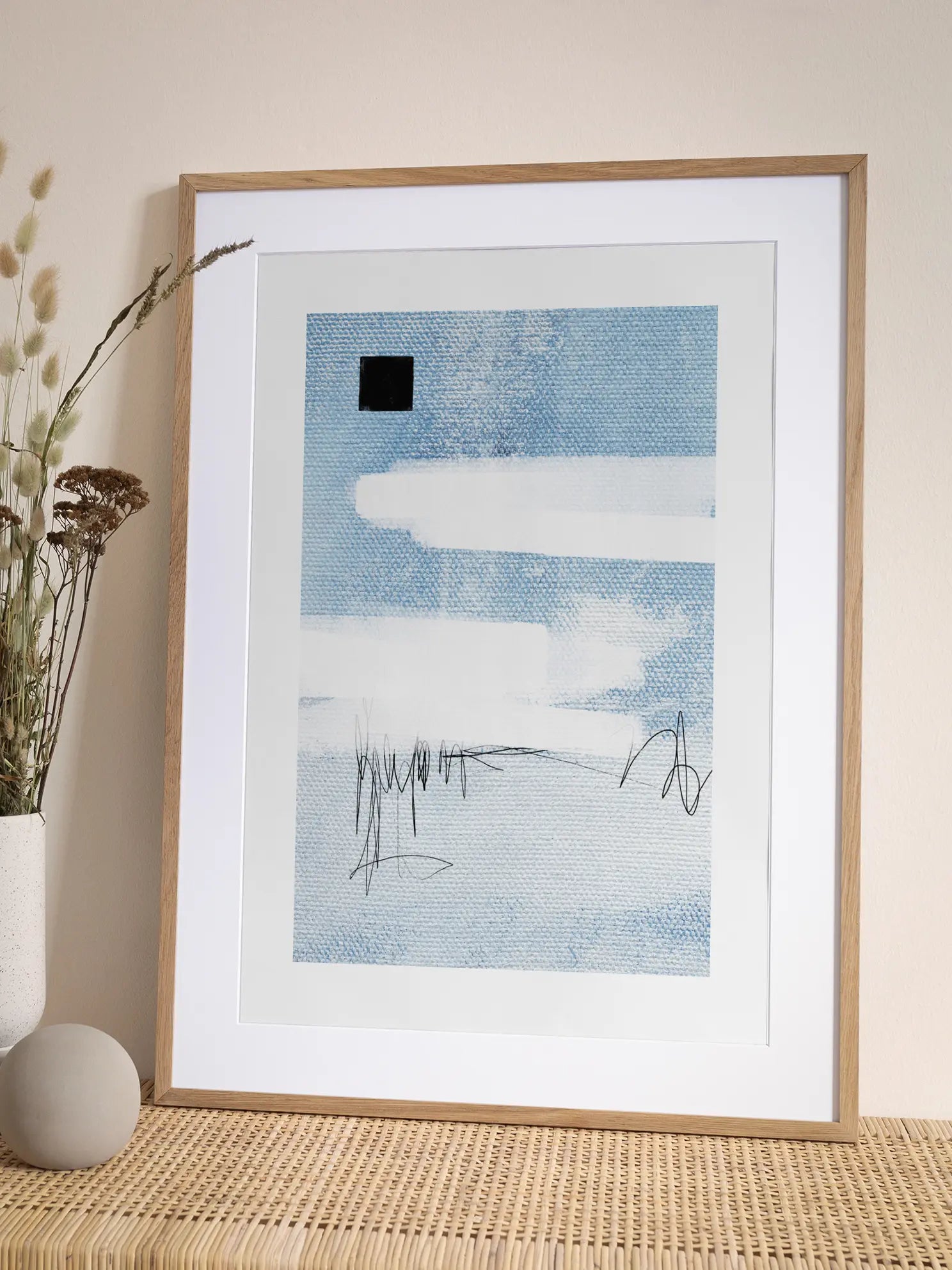 Abstract Blue Painting Poster