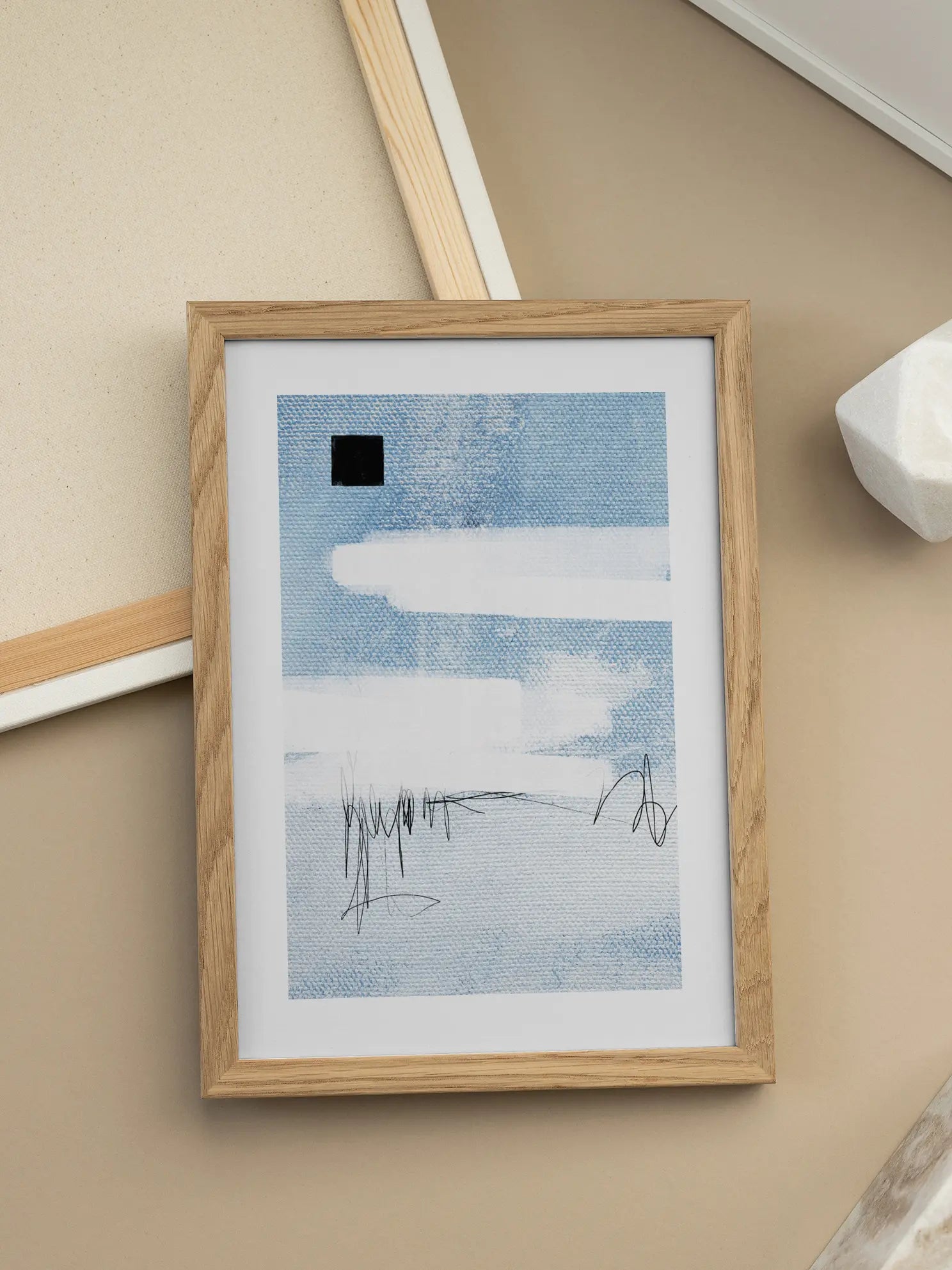 Abstract Blue Painting Poster