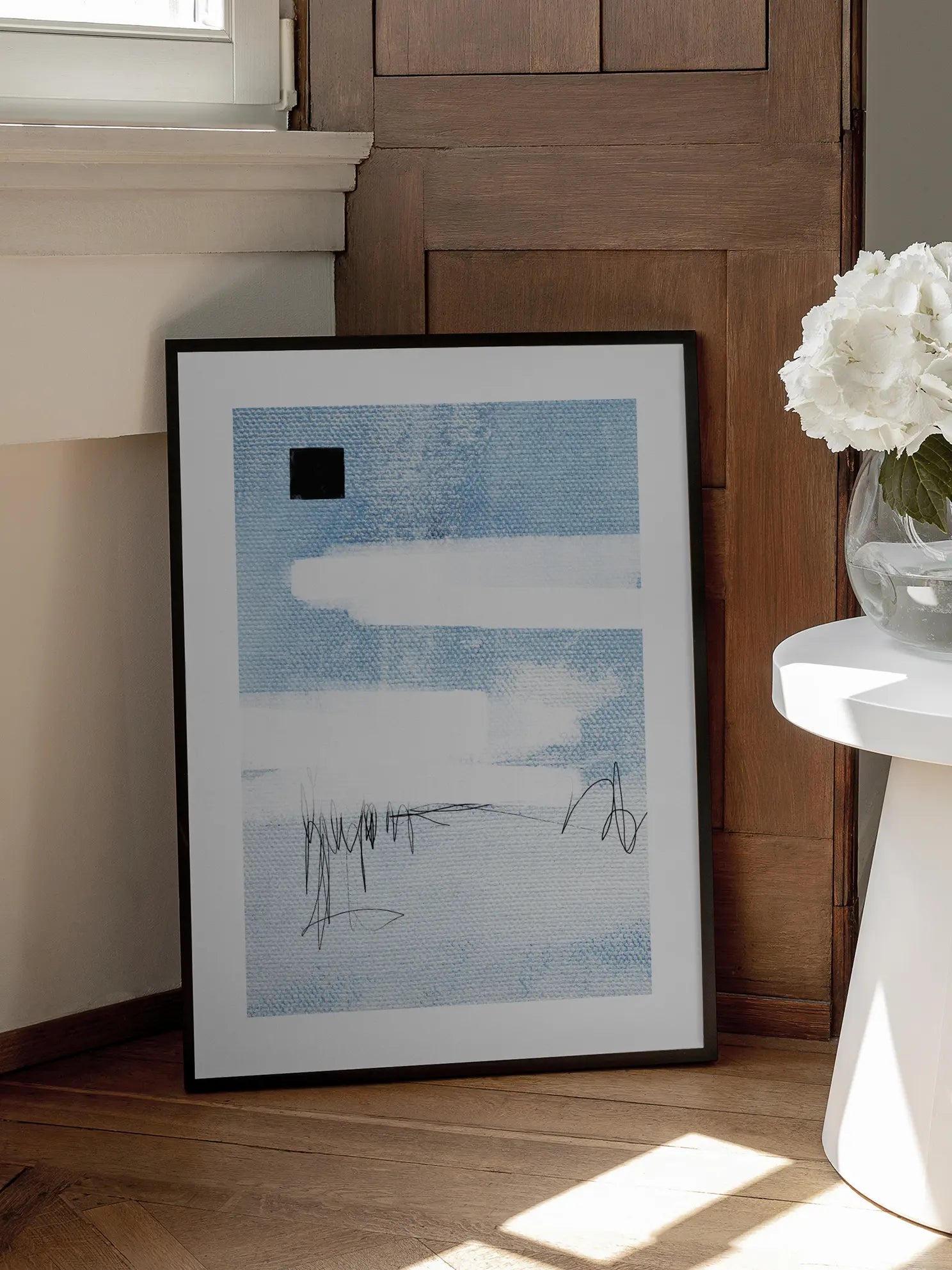 Abstract Blue Painting Poster