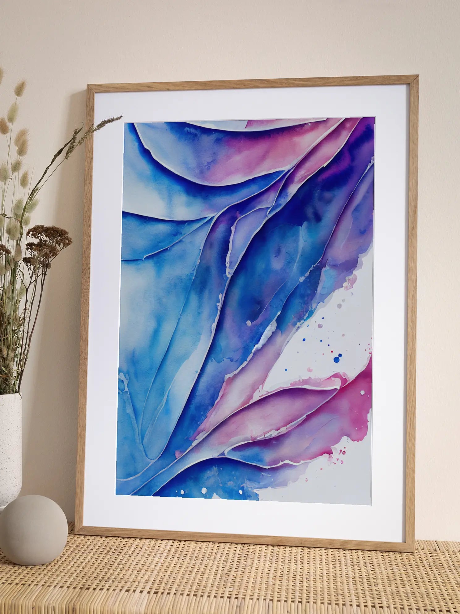 Abstract Blue & Purple Poster