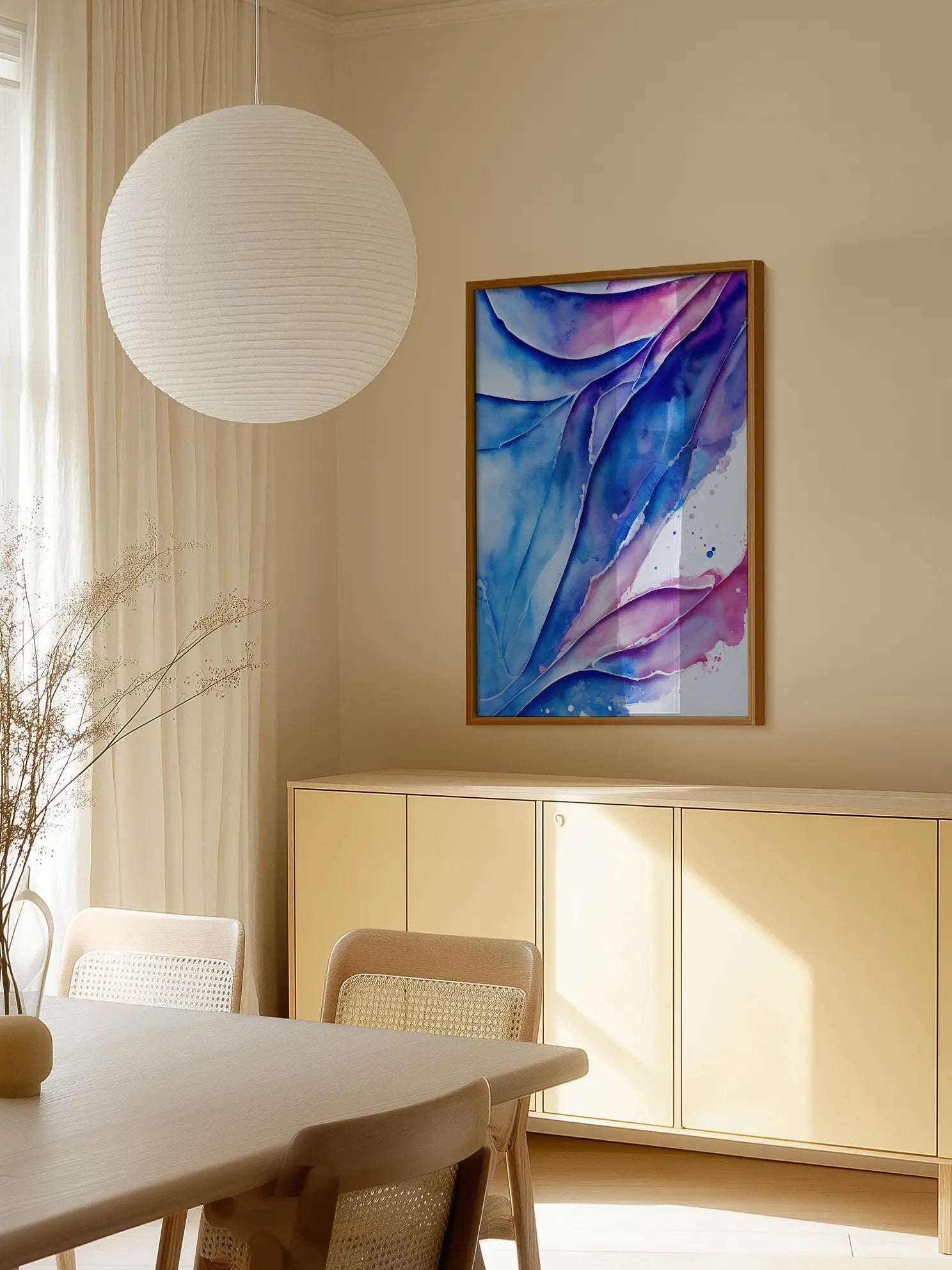 Abstract Blue & Purple Poster