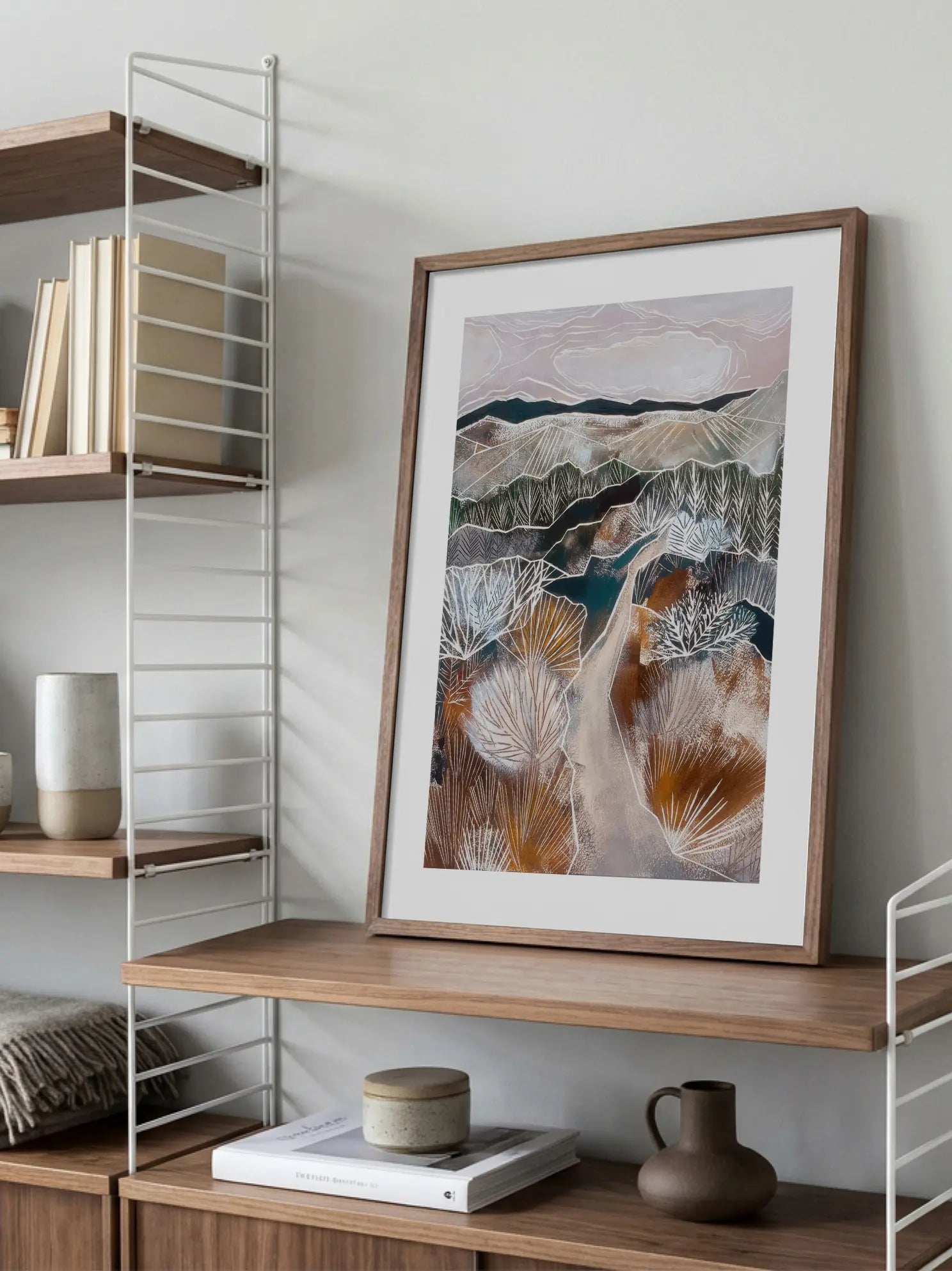 Abstract Botanical Landscape Poster