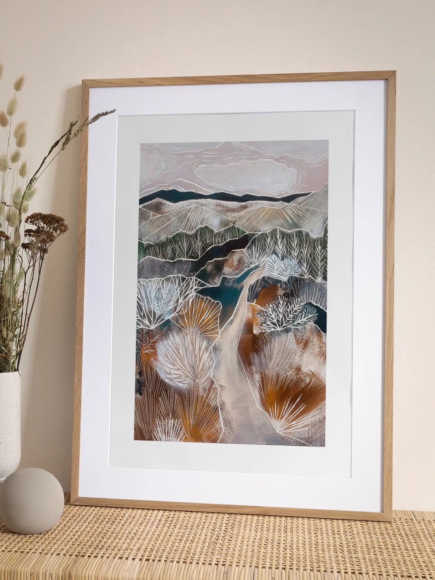 Abstract Botanical Landscape Poster