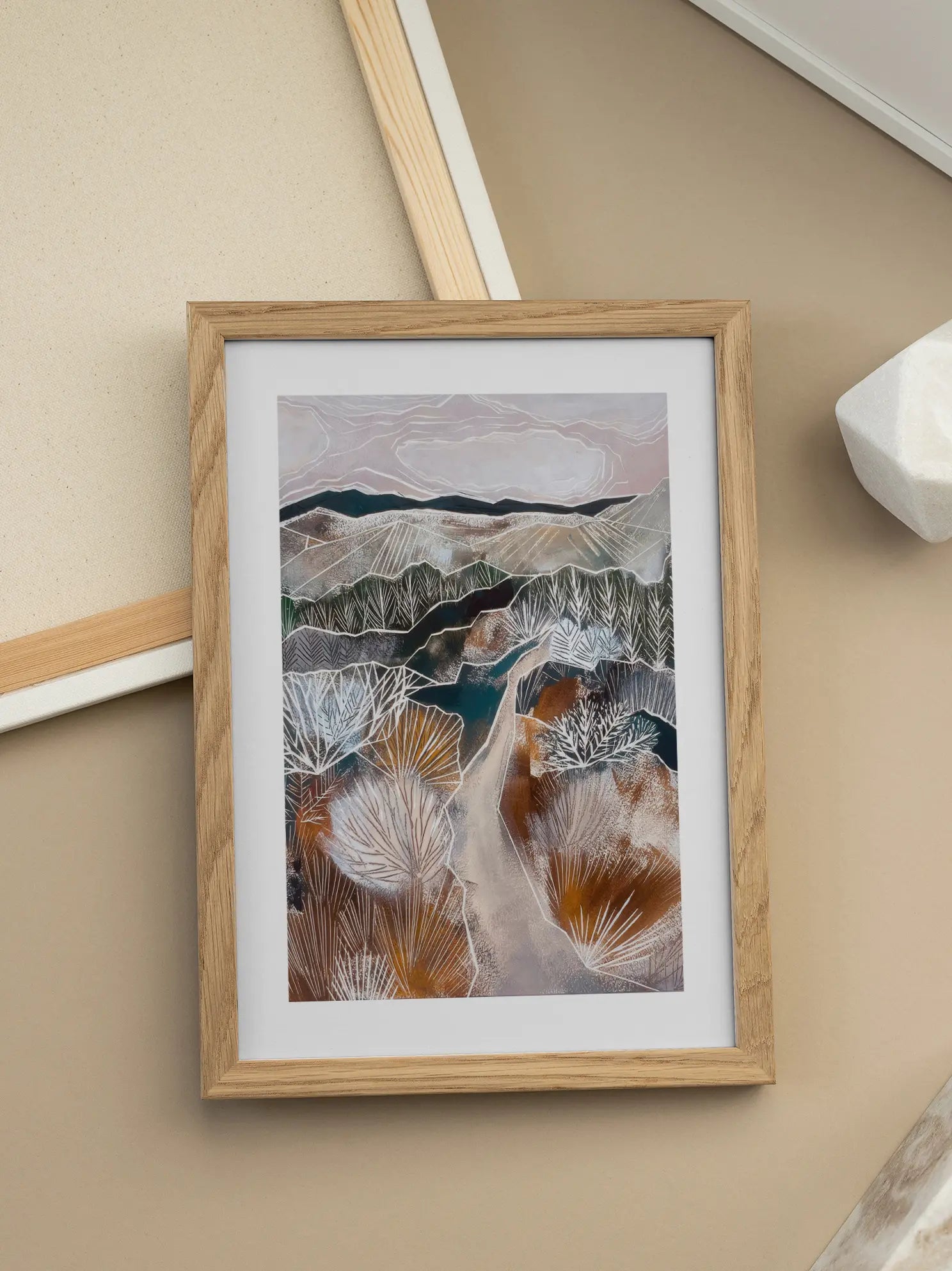 Abstract Botanical Landscape Poster