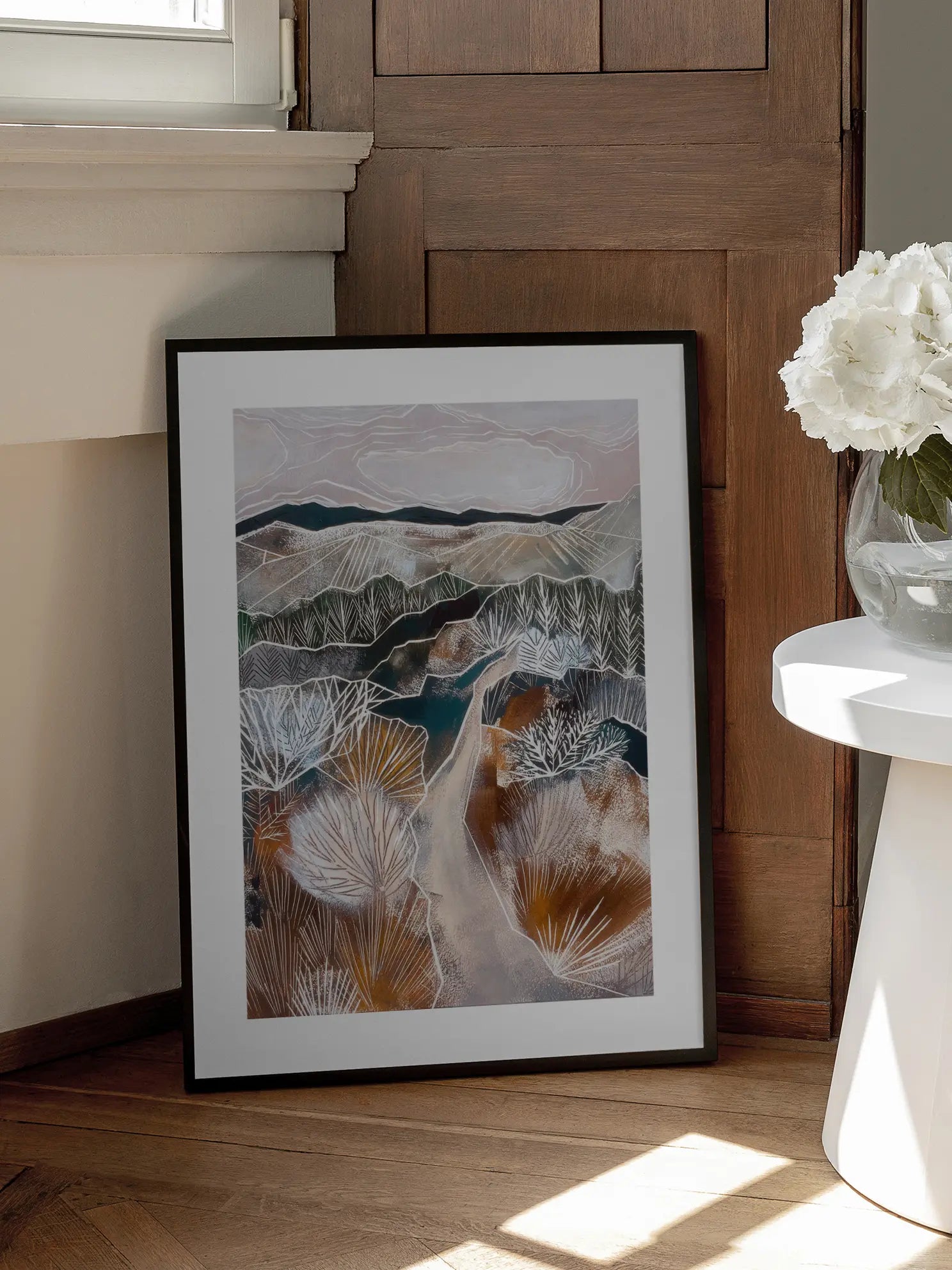 Abstract Botanical Landscape Poster