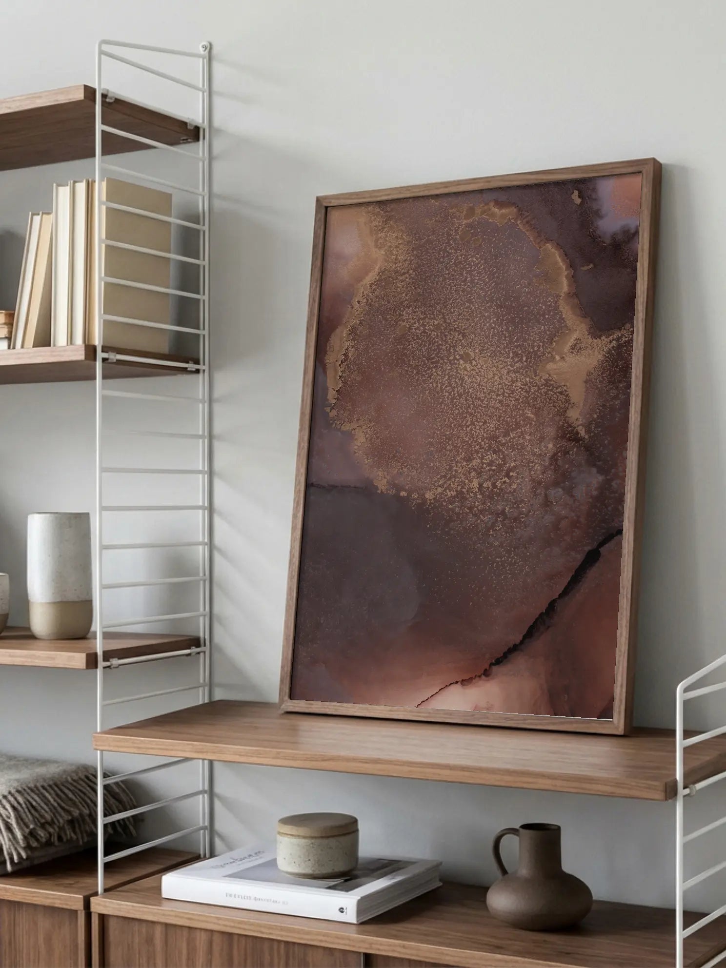 Abstract Brown Gold Poster