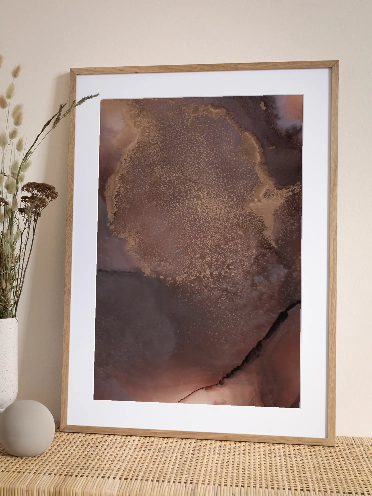 Abstract Brown Gold Poster
