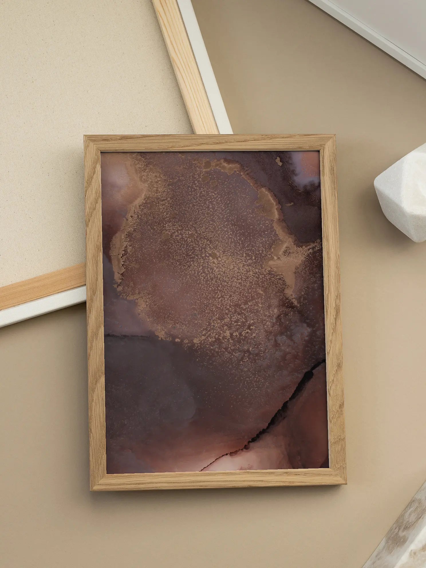 Abstract Brown Gold Poster