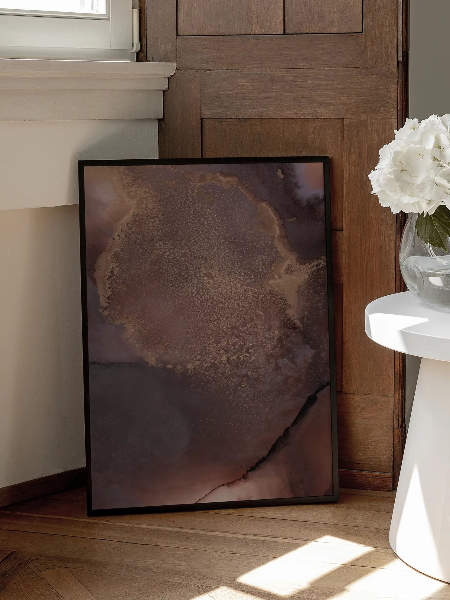 Abstract Brown Gold Poster