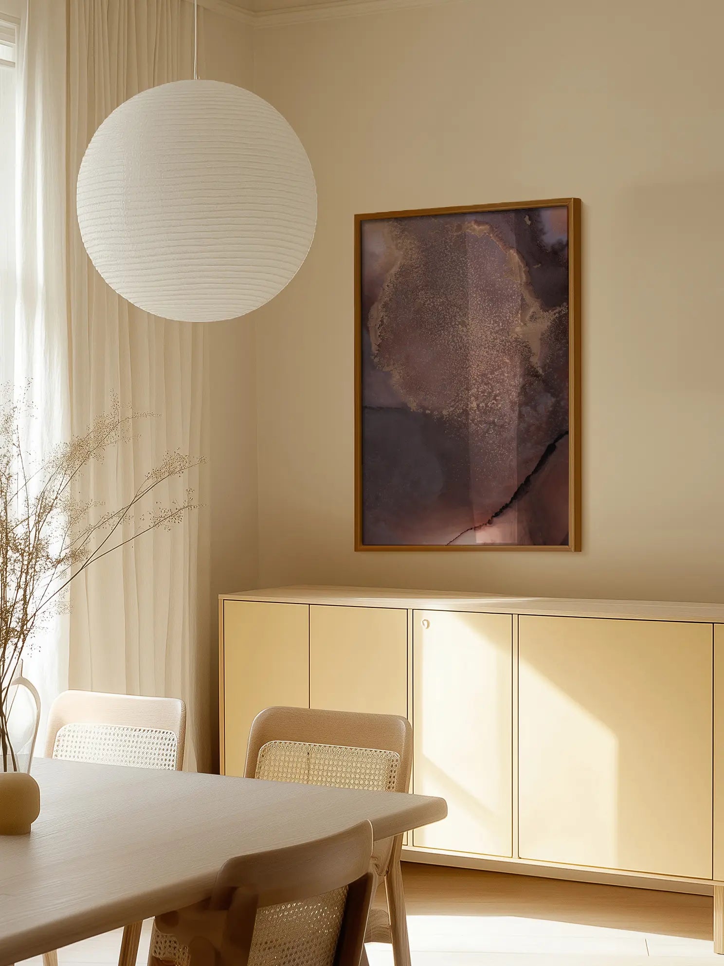 Abstract Brown Gold Poster