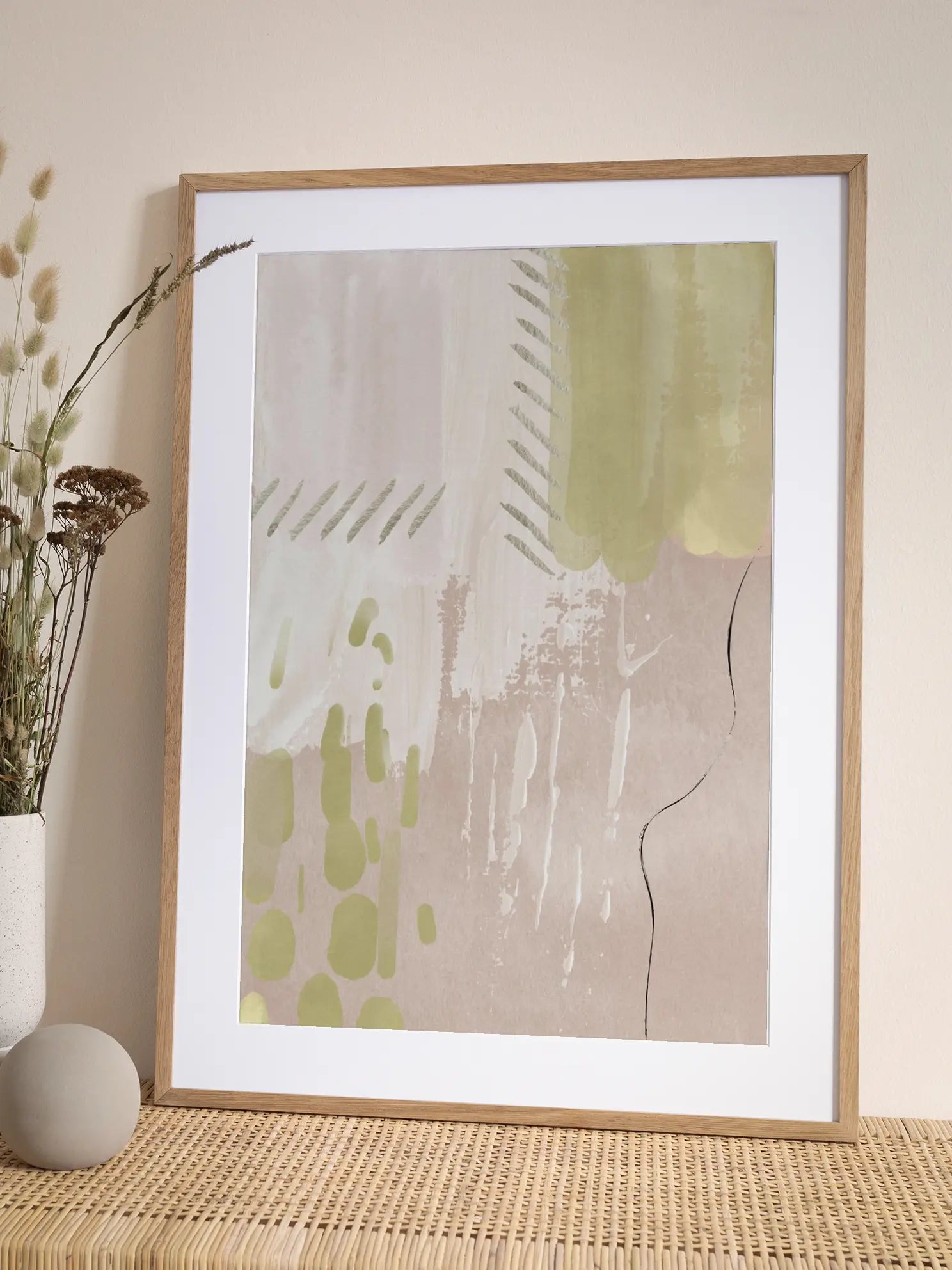 Abstract Brush Strokes Poster