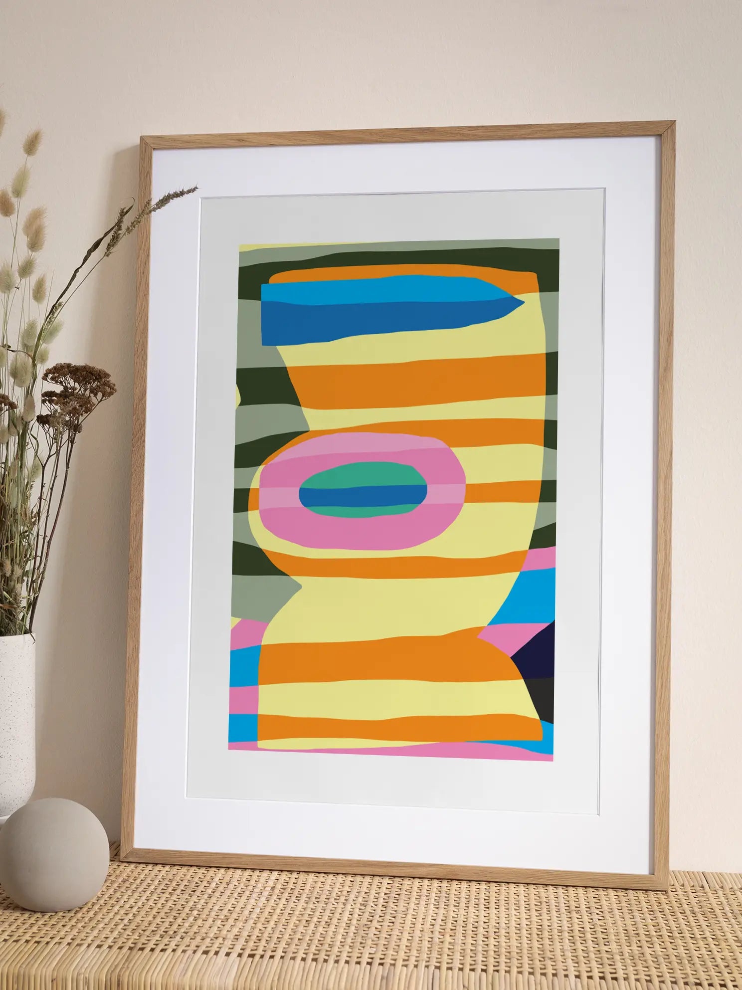 Abstract Colorful Stripes Poster