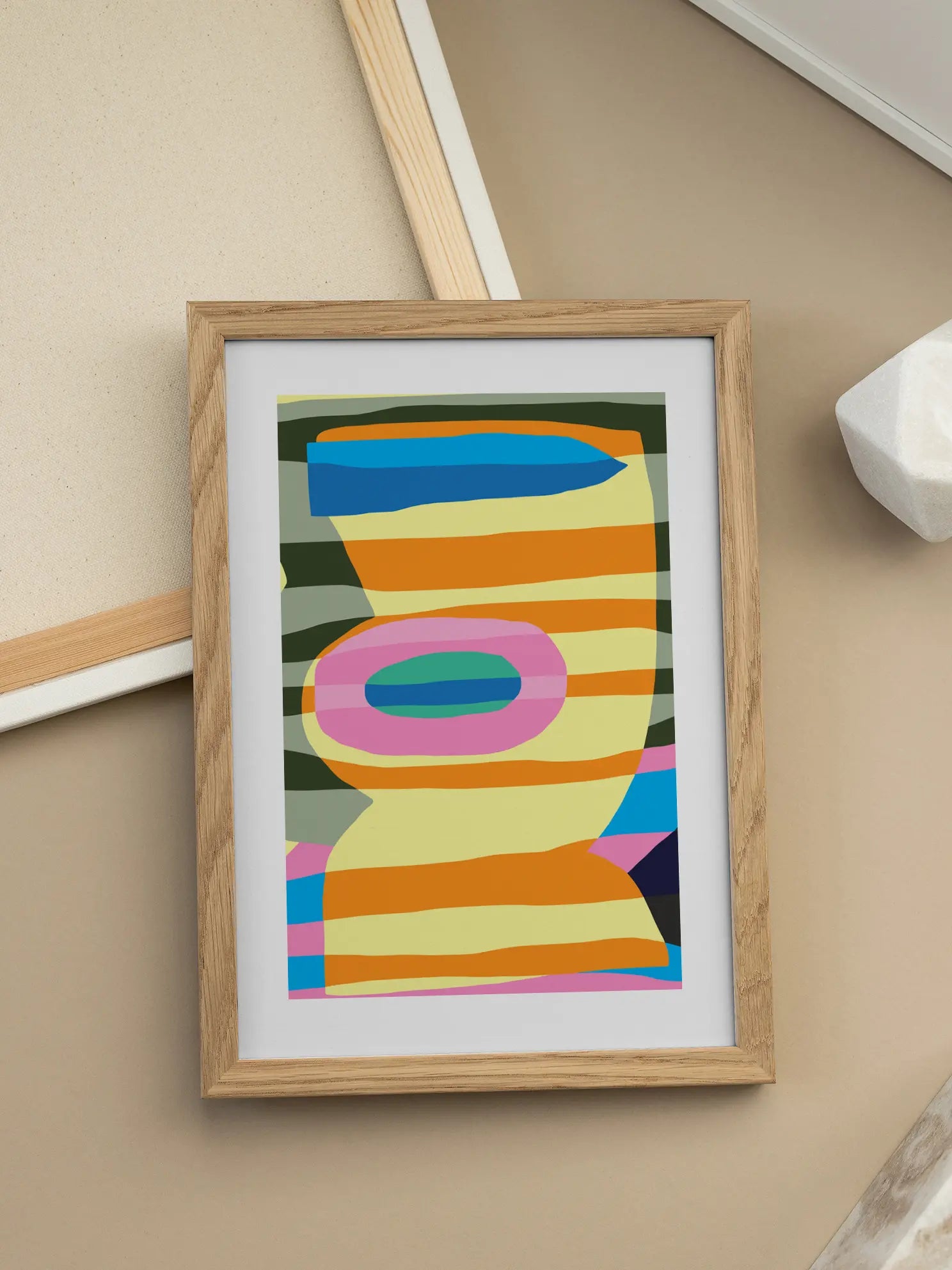 Abstract Colorful Stripes Poster