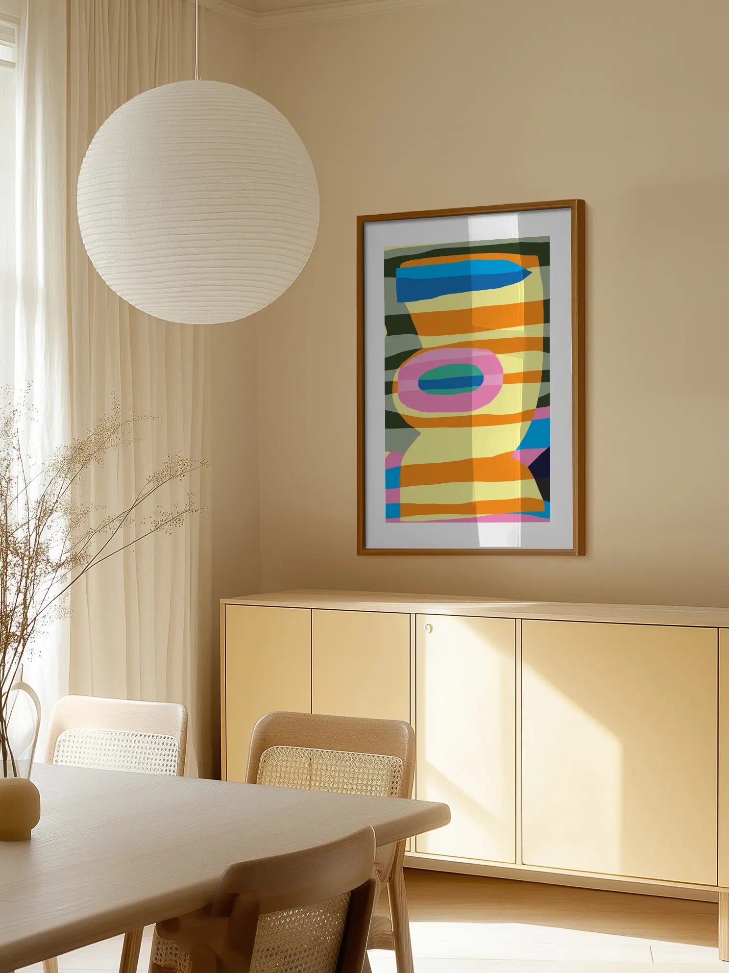 Abstract Colorful Stripes Poster