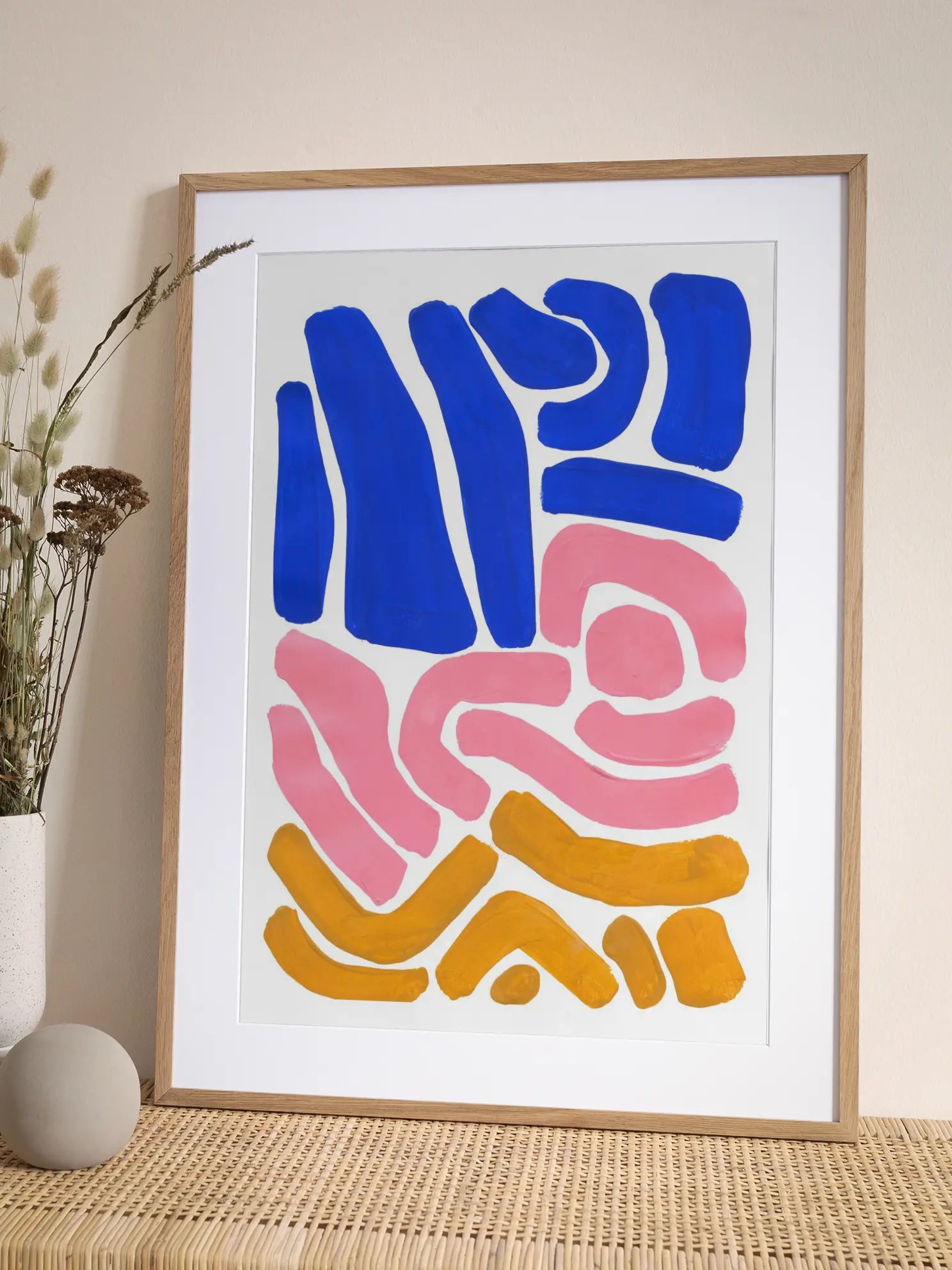 Abstract Colorful Strokes Poster