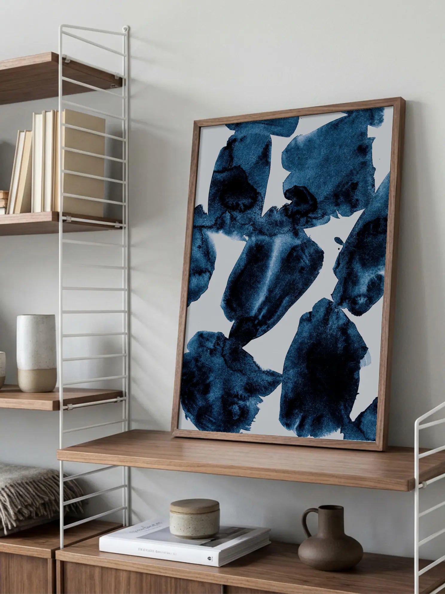 Abstract Dark Blue Poster